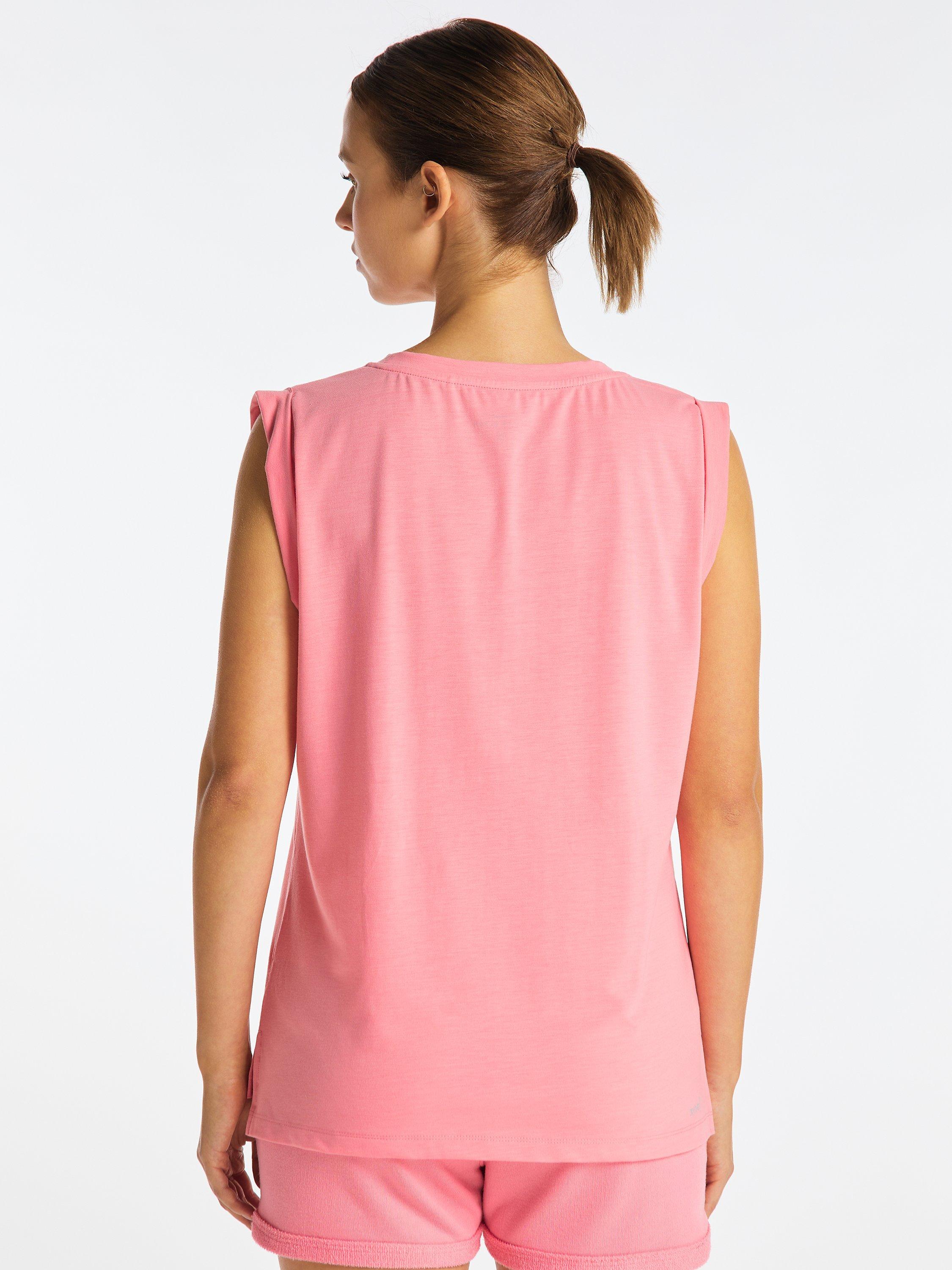 Product image 2 of 7, which shows Venice Beach Chayanne Sleeveless Gym Top, Sunset Peach, S