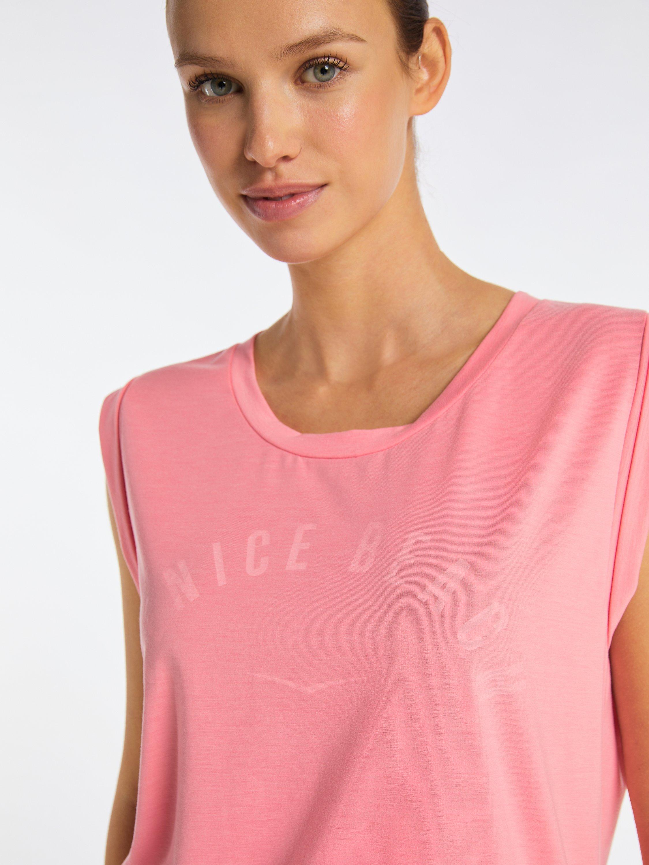 Product image 6 of 7, which shows Venice Beach Chayanne Sleeveless Gym Top, Sunset Peach, S