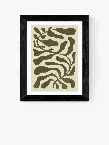 EAST END PRINTS Alisa Galitsyna 'Hundred Leaved Plant' Framed Print, Black Frame