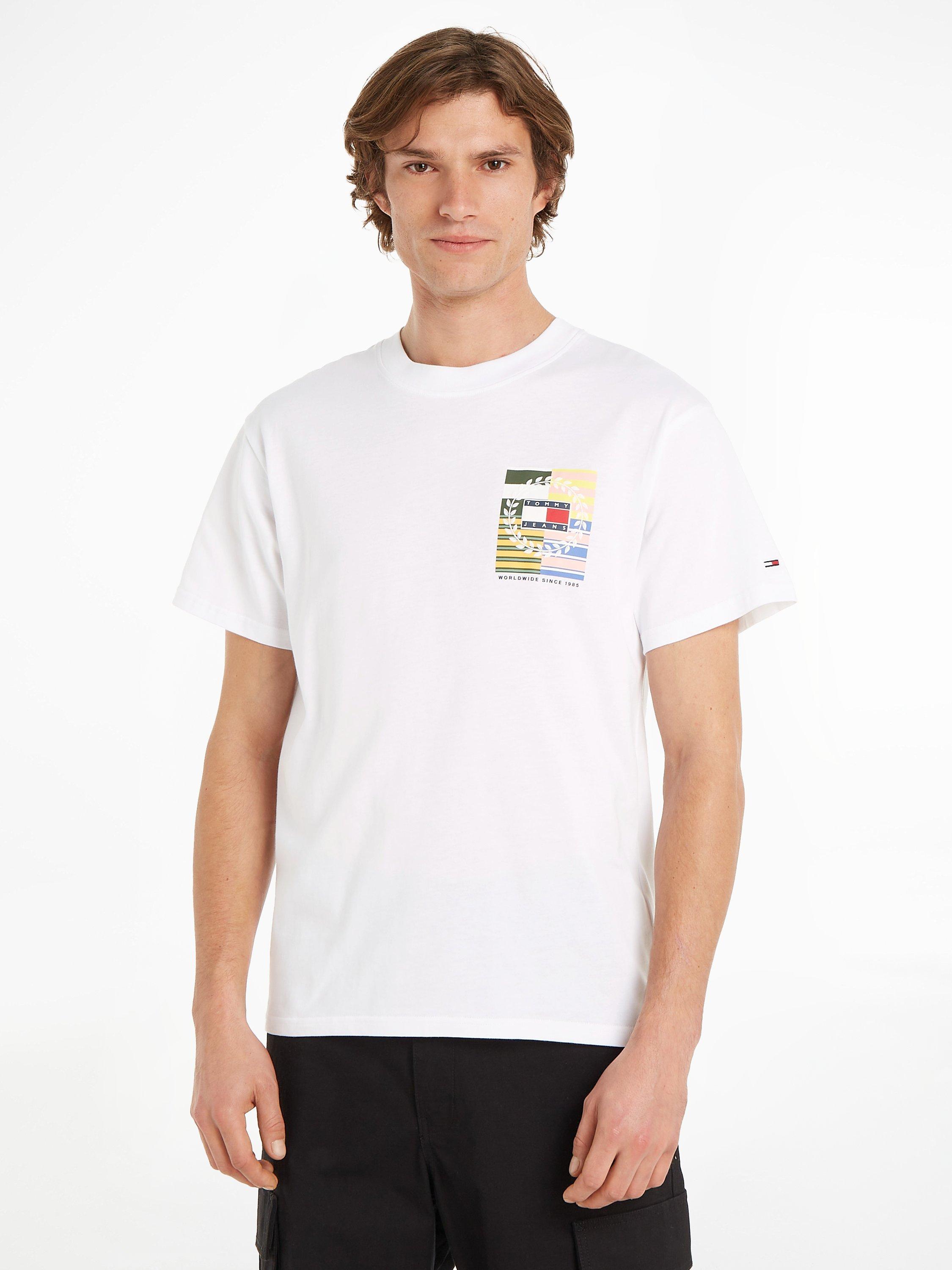 Tommy Jeans Graphic Flag Logo T-Shirt, White