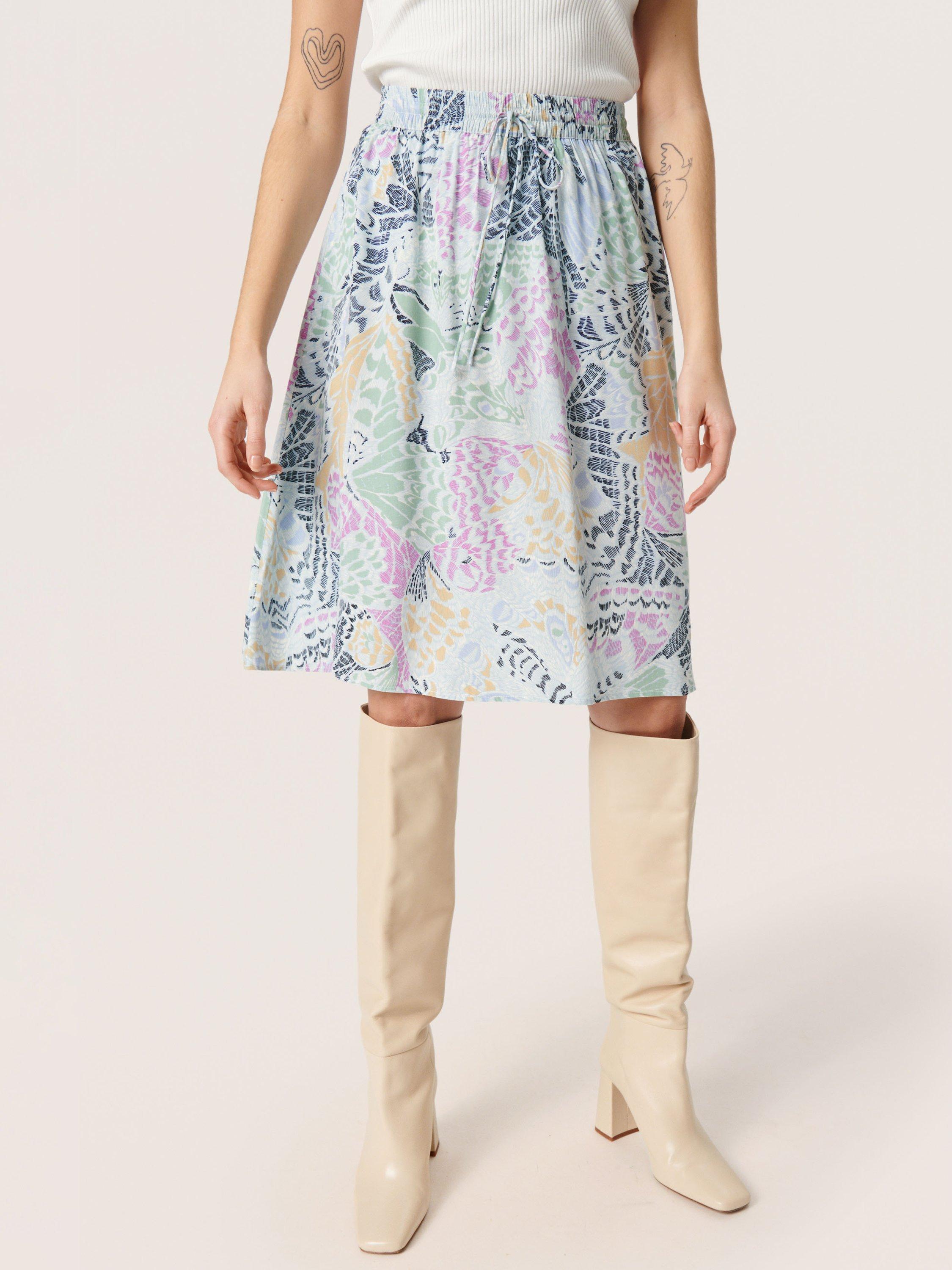 Soaked In Luxury Livinna Ilio Abstract Print Skirt, Multi