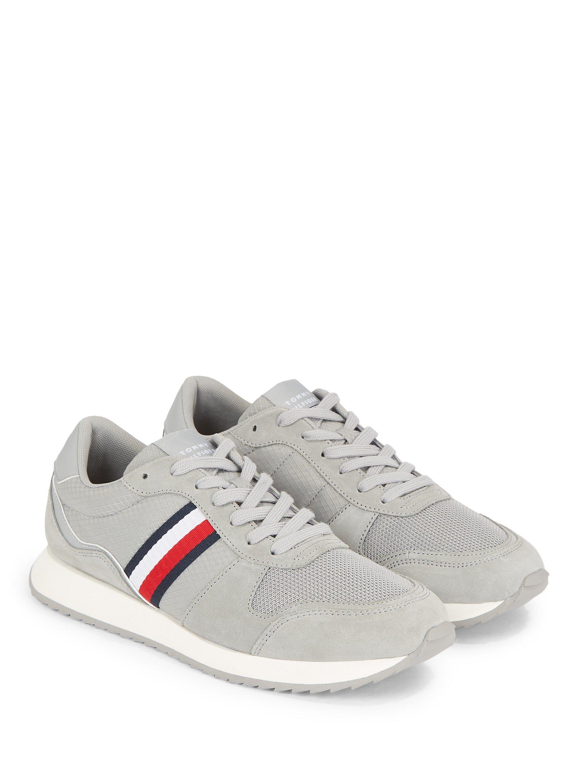 Tommy Hilfiger Global Striped Trainers, Antique Silver