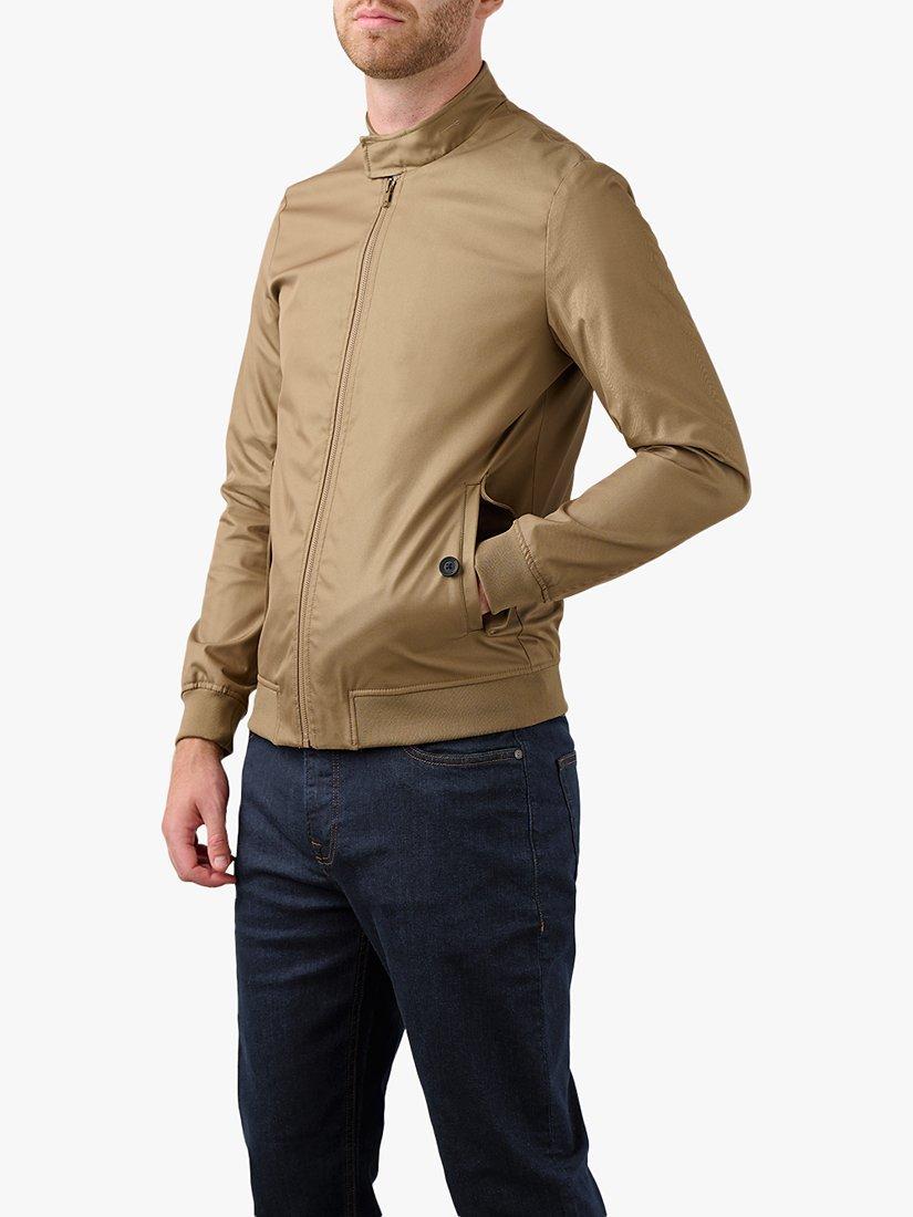 Product image 1 of 3, which shows Guards London Bayford Cotton Blend Harrington Jacket, Khaki, 40R