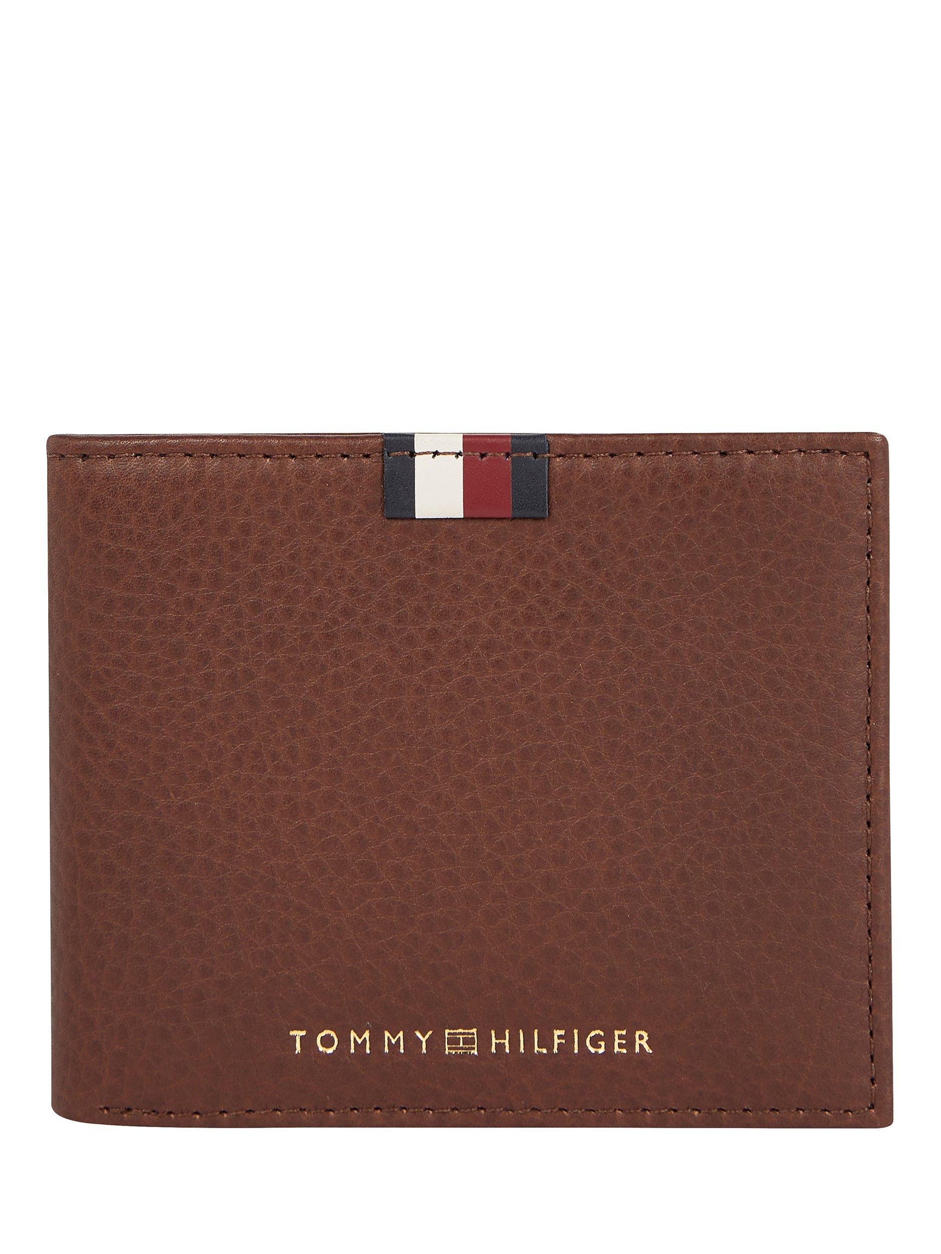 Product image 1 of 2, which shows Tommy Hilfiger Leather Mini Wallet, Dark Chestnut, One Size
