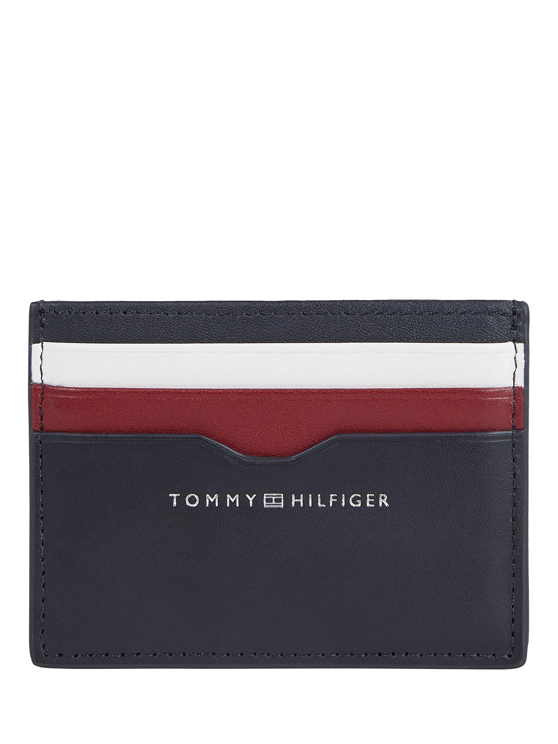 Product image 1 of 2, which shows Tommy Hilfiger Central Leather Card Holder, Space Blue, One Size