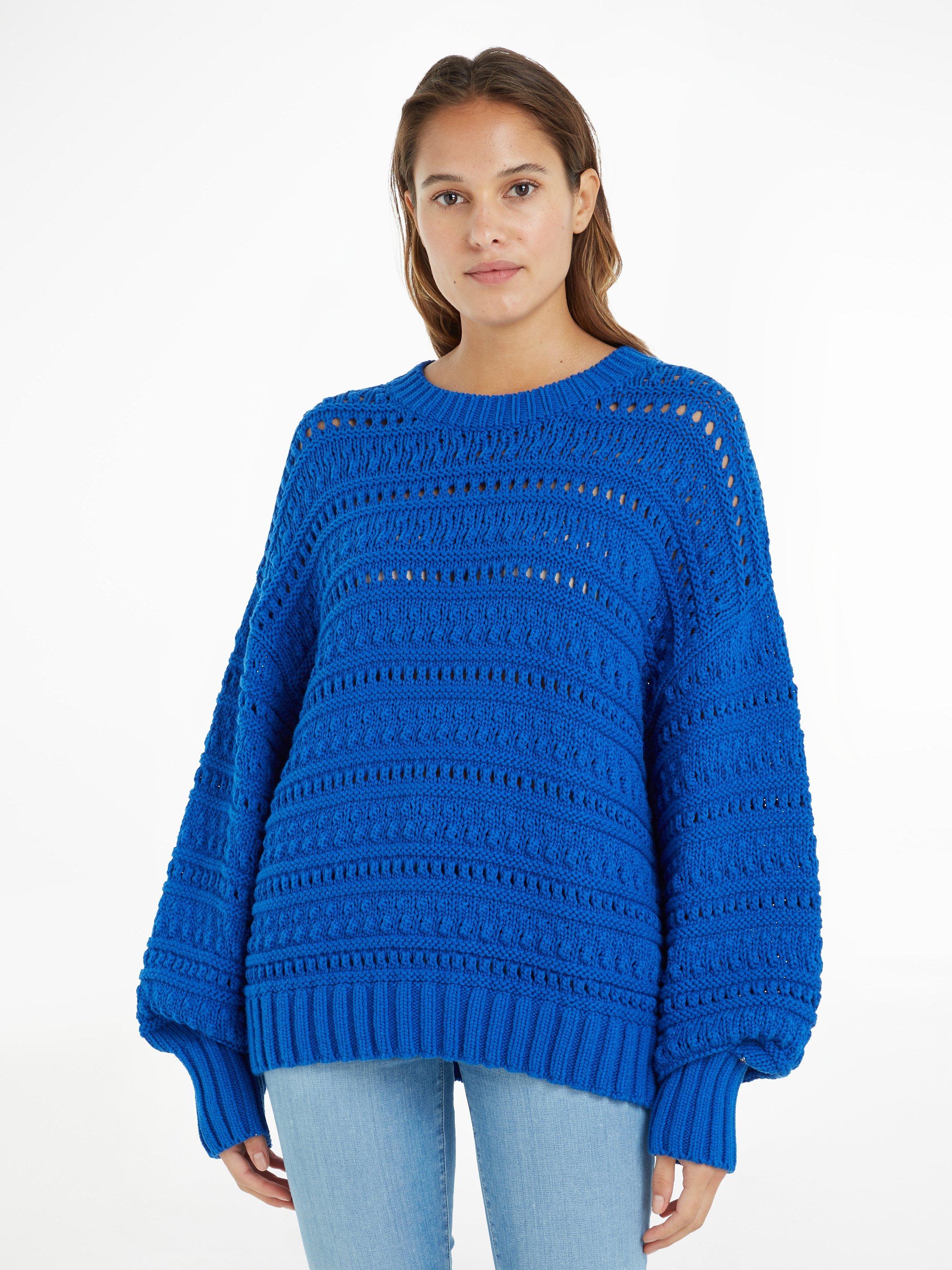 Tommy Hilfiger Crochet Jumper, Blue