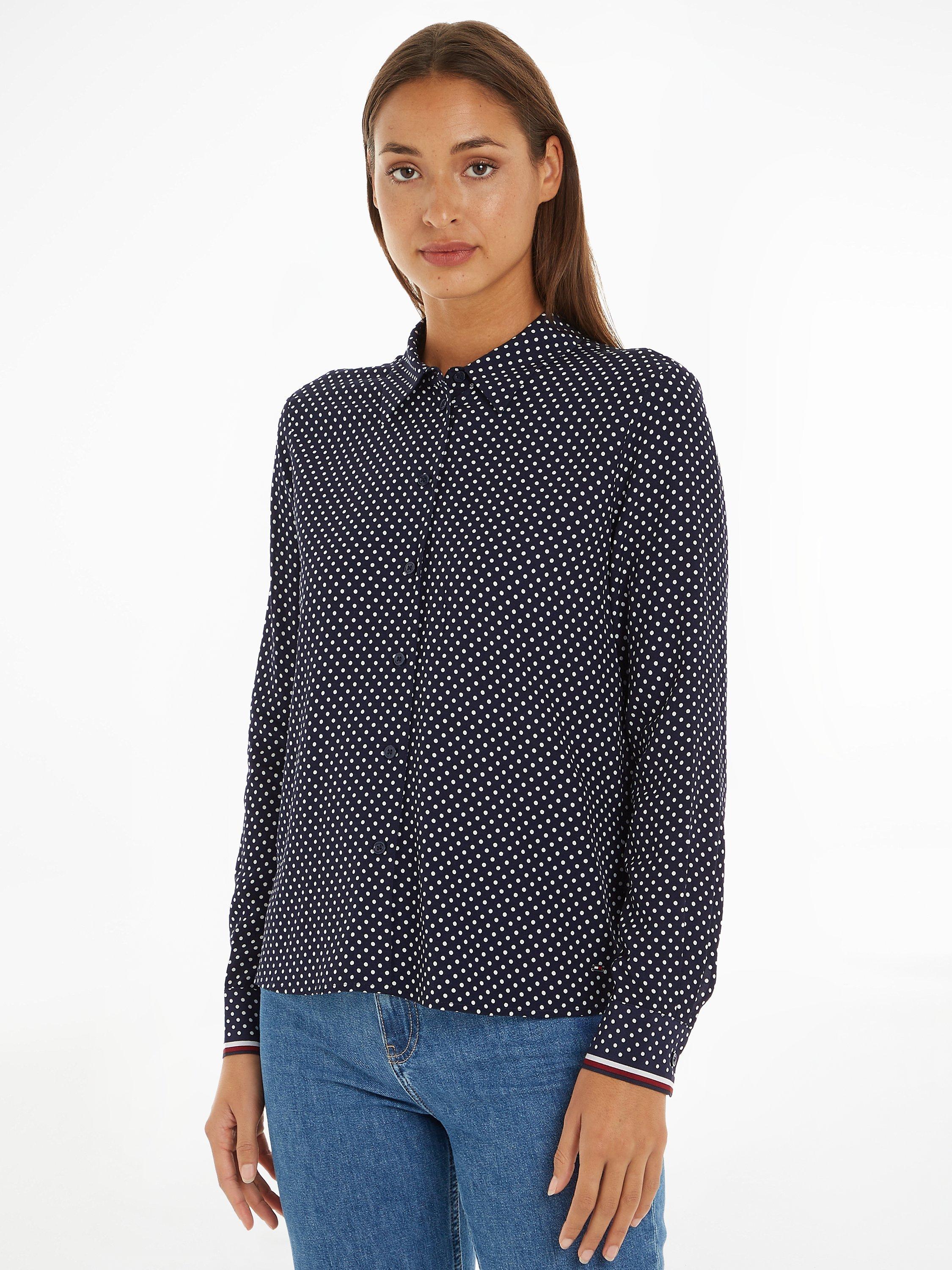 Tommy Hilfiger Polkadot Fleur Shirt, Desert Sky