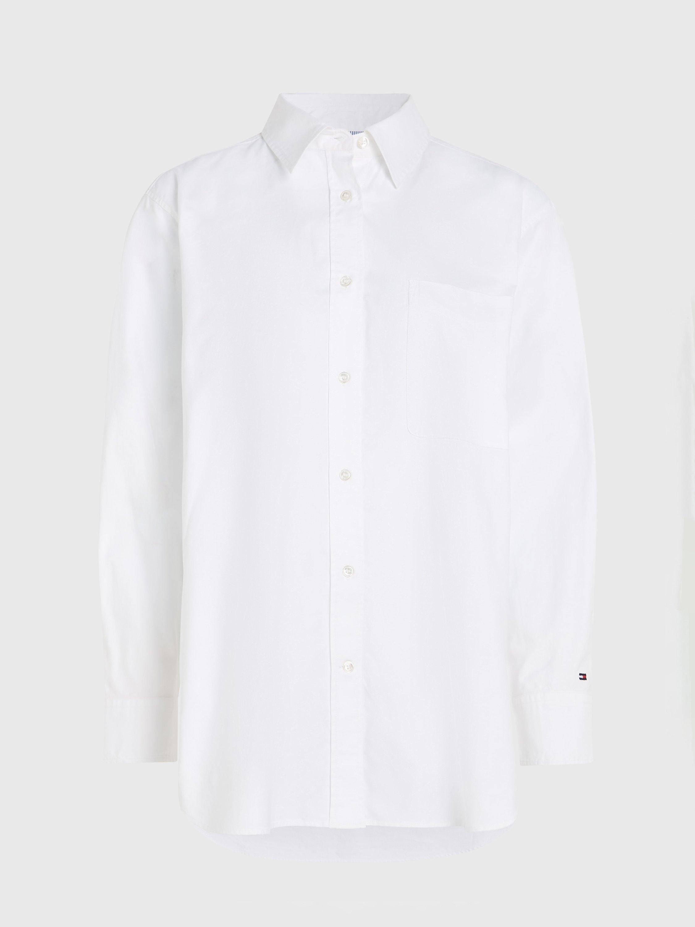 Tommy Hilfiger Oversized Oxford Shirt, Optic White