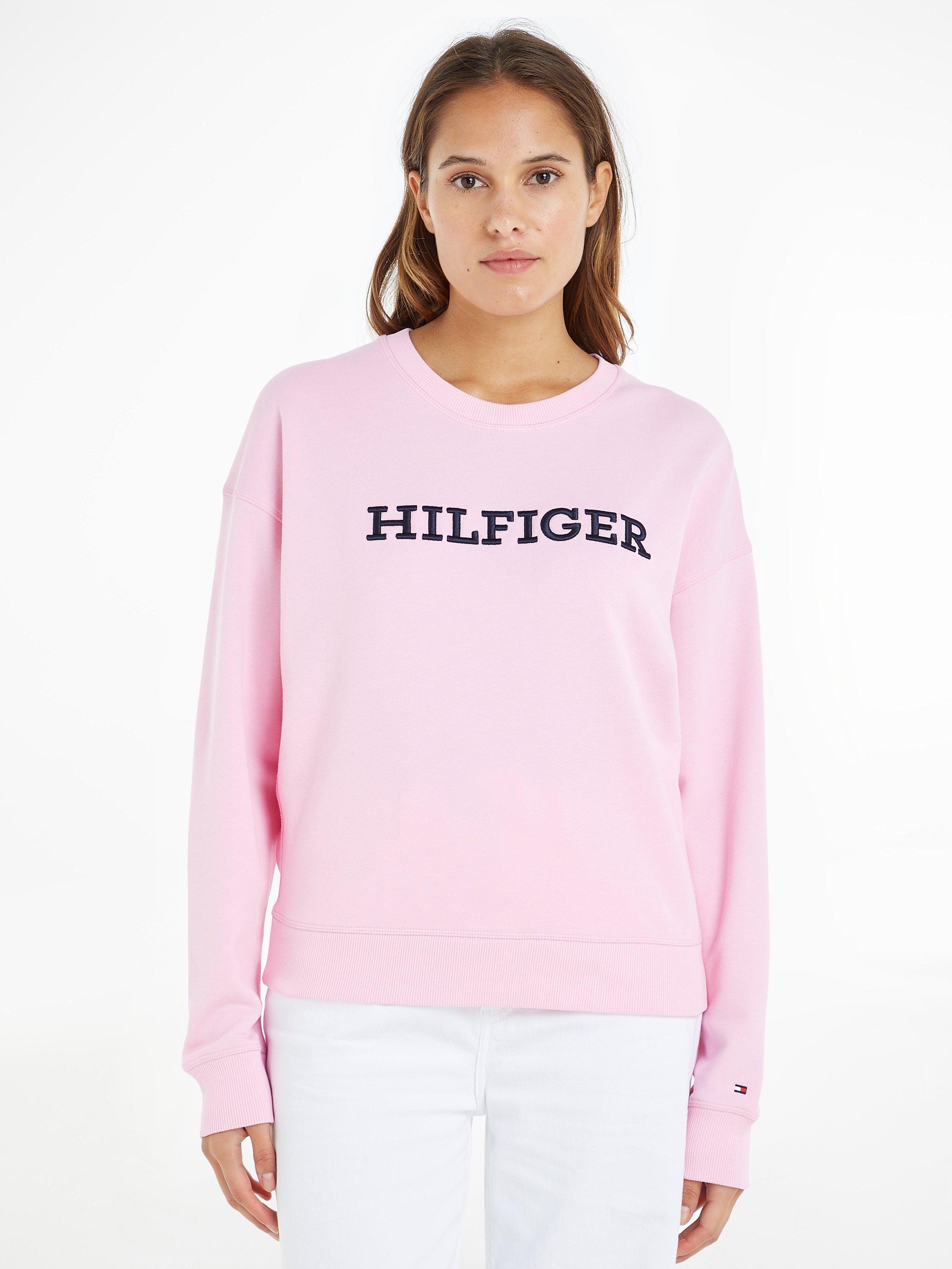 Tommy Hilfiger Regular Monotype Logo Sweatshirt, Iconic Pink