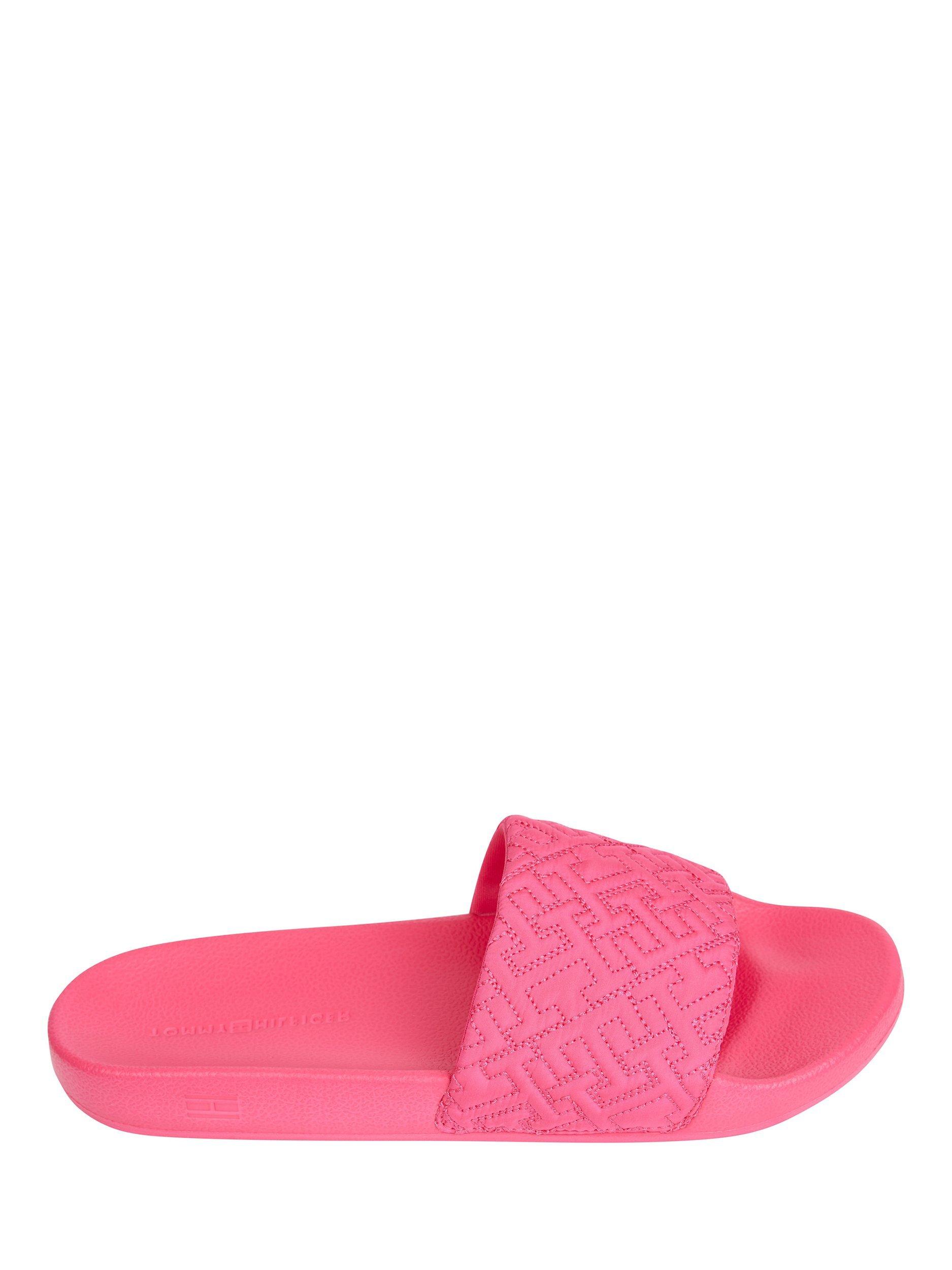 Product image 1 of 3, which shows Tommy Hilfiger Elevated Slider Sandals, Bright Cerise Pink, 3