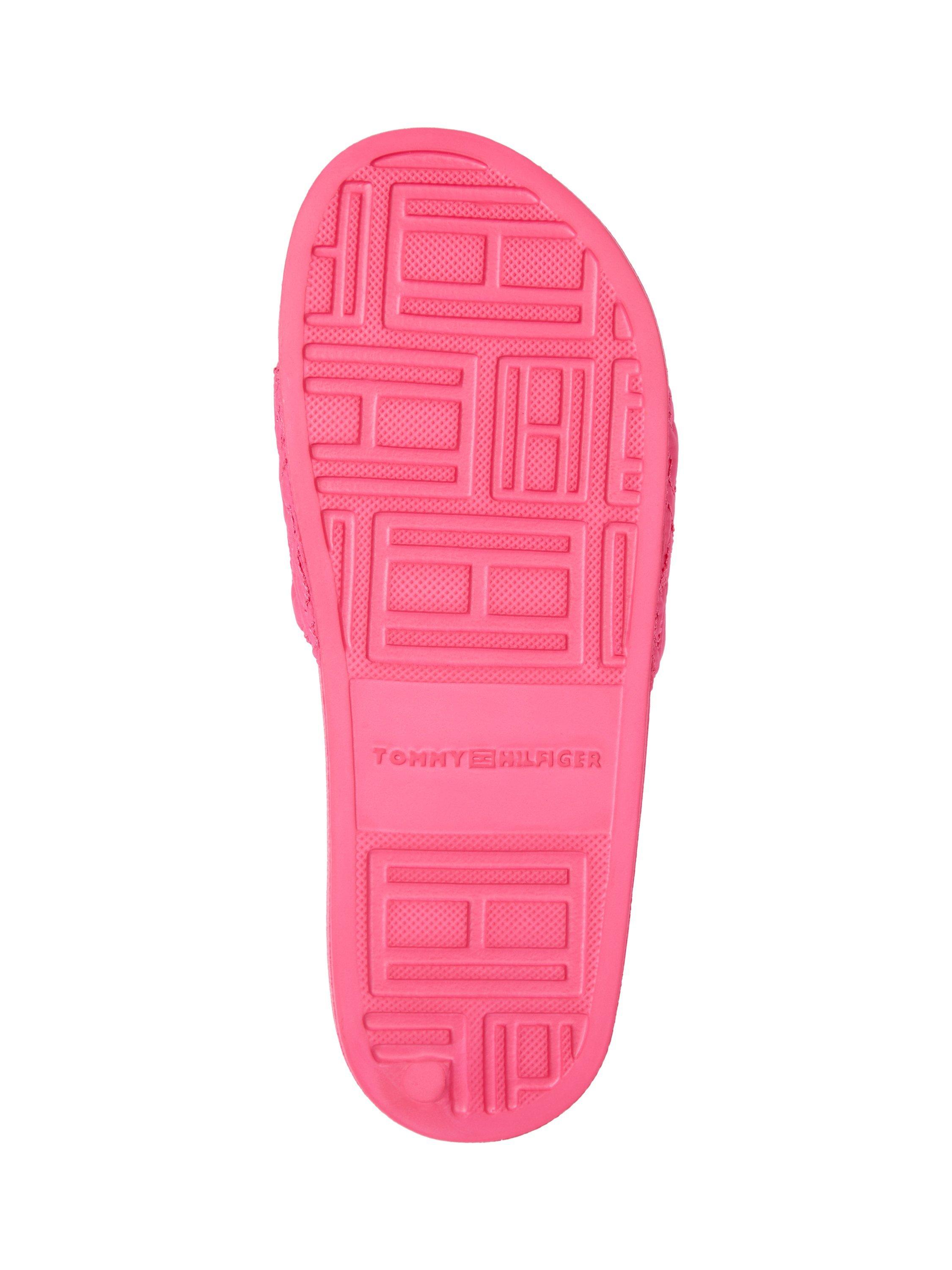 Product image 3 of 3, which shows Tommy Hilfiger Elevated Slider Sandals, Bright Cerise Pink, 3