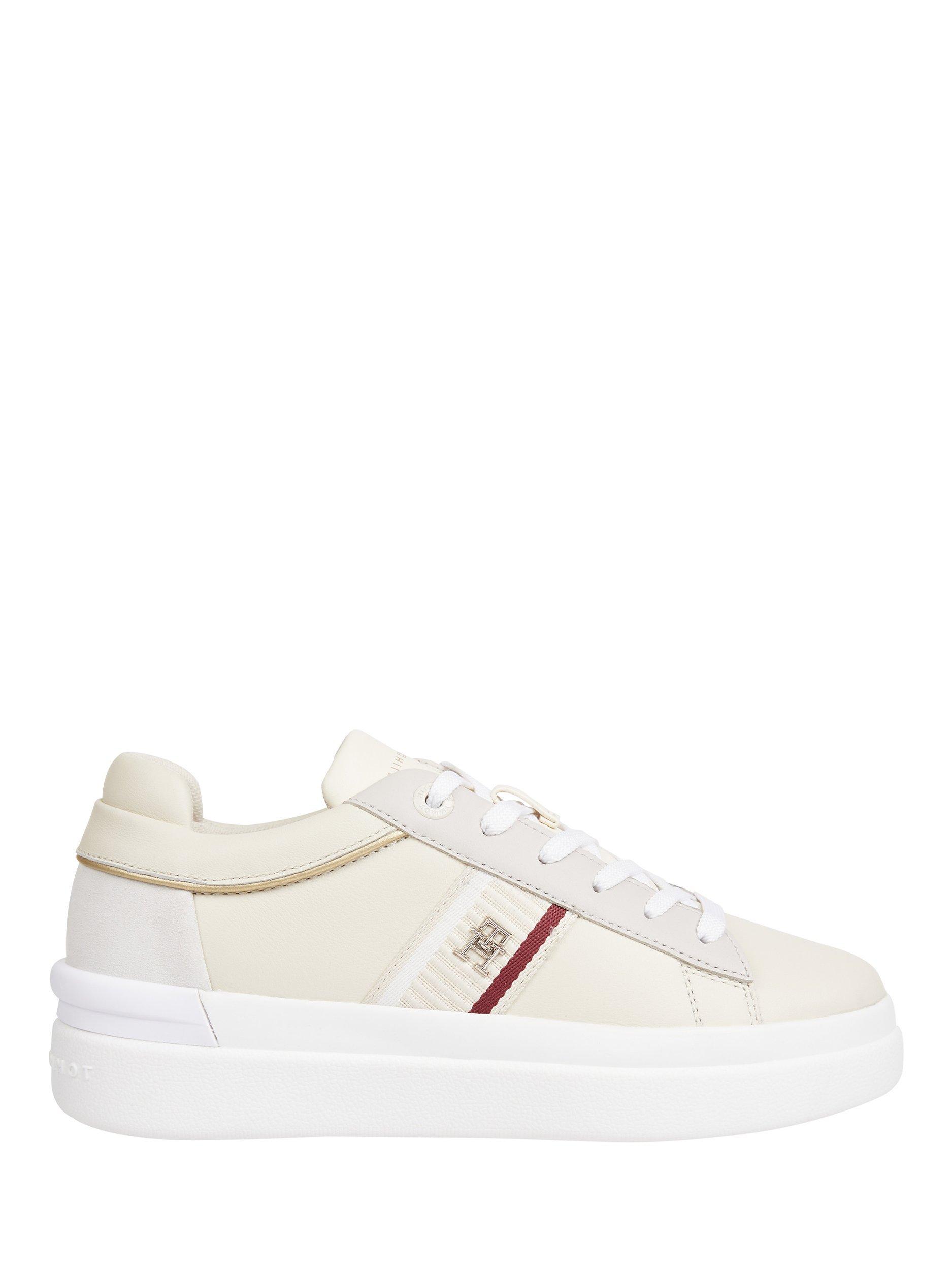 Tommy Hilfiger Webbing Leather Trainers, Sugarcane