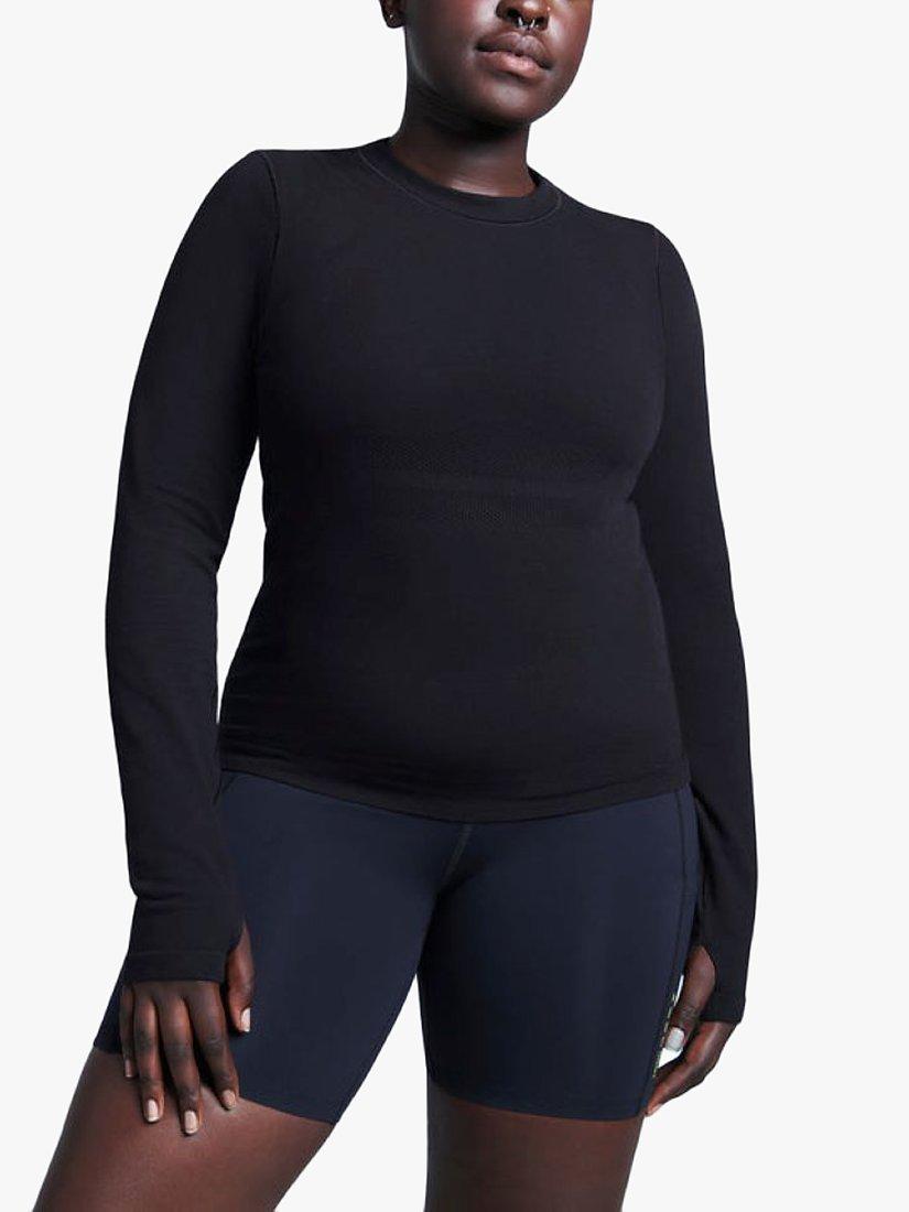 LNDR Here Today Organic Cotton Long Sleeve T-Shirt, Black