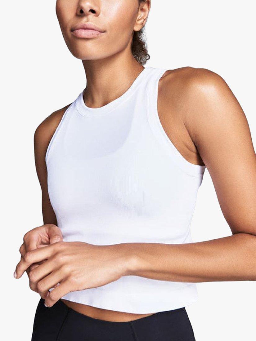 LNDR Power Sports Crop Tank Top, White