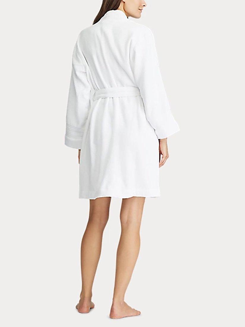 Product image 2 of 4, which shows Lauren Ralph Lauren Greenwich Towelling Robe, White, S