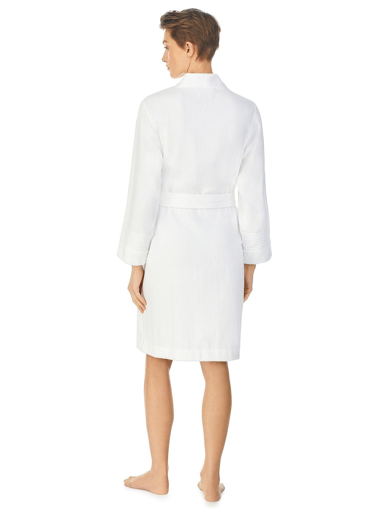 Product image 4 of 4, which shows Lauren Ralph Lauren Greenwich Towelling Robe, White, S