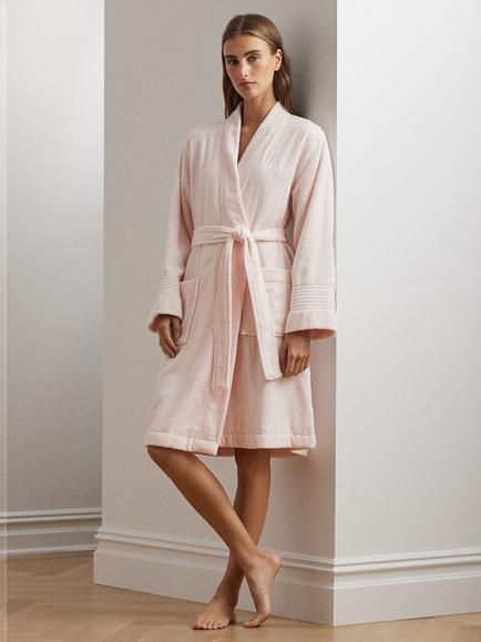 Lauren Ralph Lauren Greenwich Towelling Robe, Pink