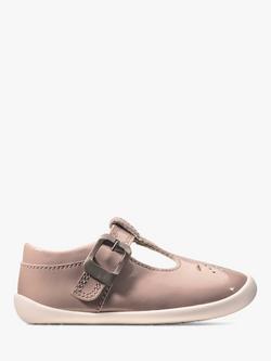 Clarks Baby Roamer Star Shoes, Pink, Pink Pat