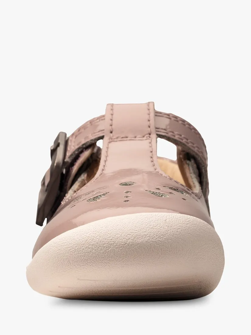 Clarks Baby-Mädchen Roamer Star T Ballerinas – Blaugrünes Lackleder, Mit Schnalle, Für Kleine Füße