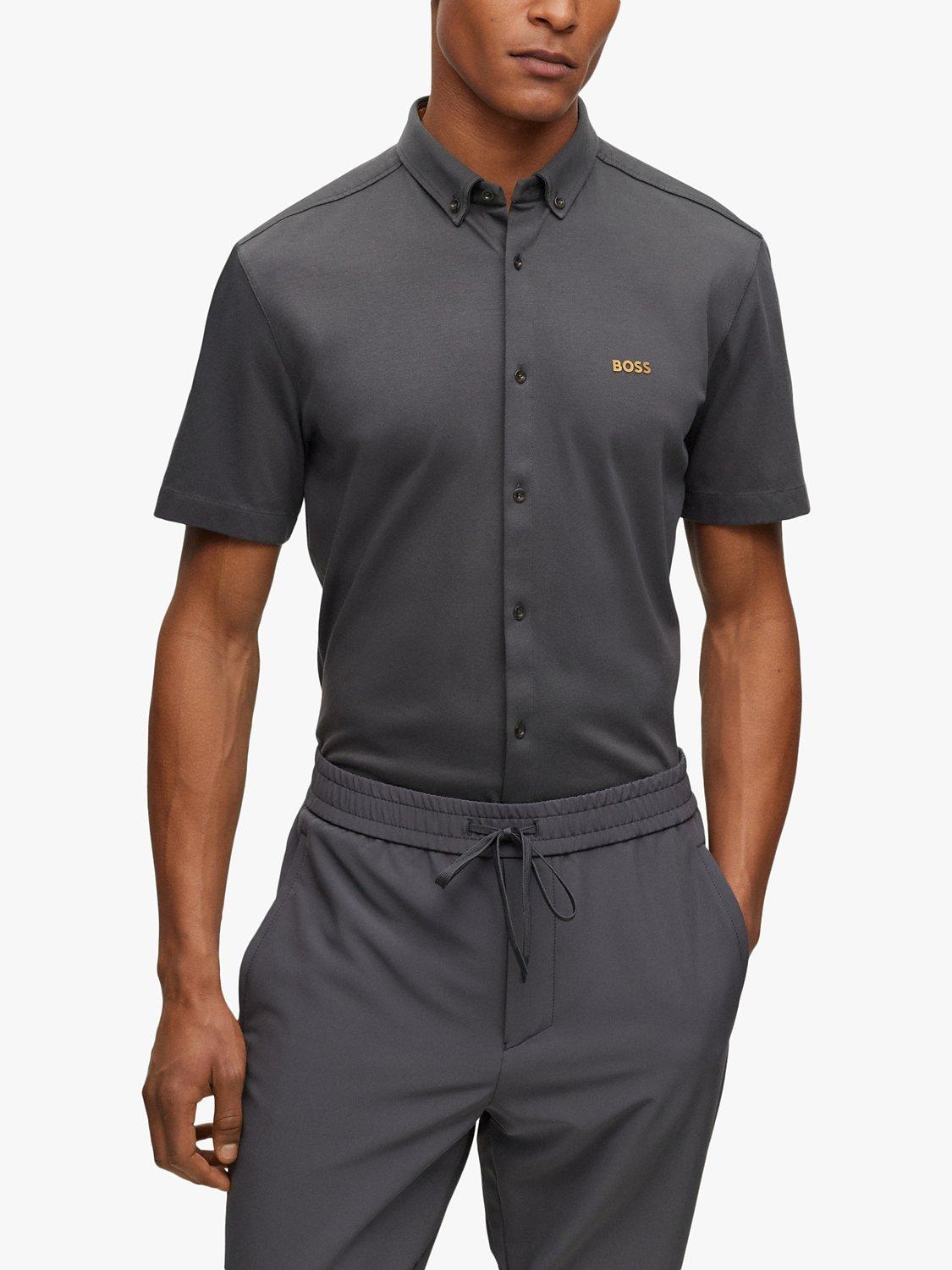 BOSS Biadia Short Sleeve Shirt, Dark Grey