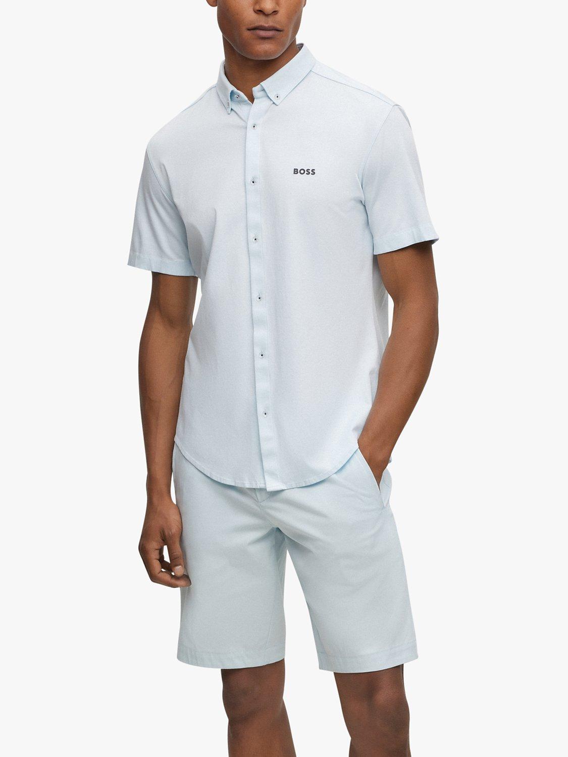 BOSS Biadia Short Sleeve Shirt, Open Blue