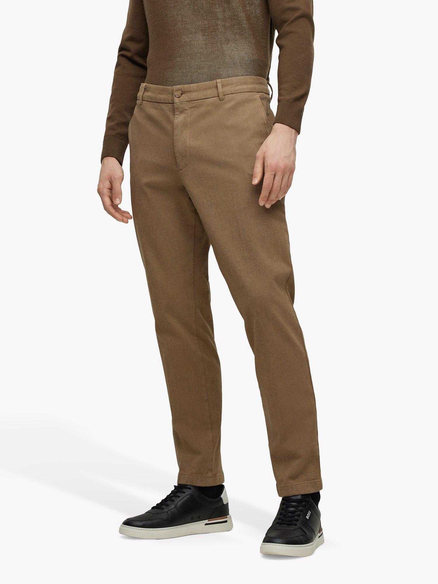 BOSS Two-Tone Stretch-Cotton Twill Regular Fit Chinos