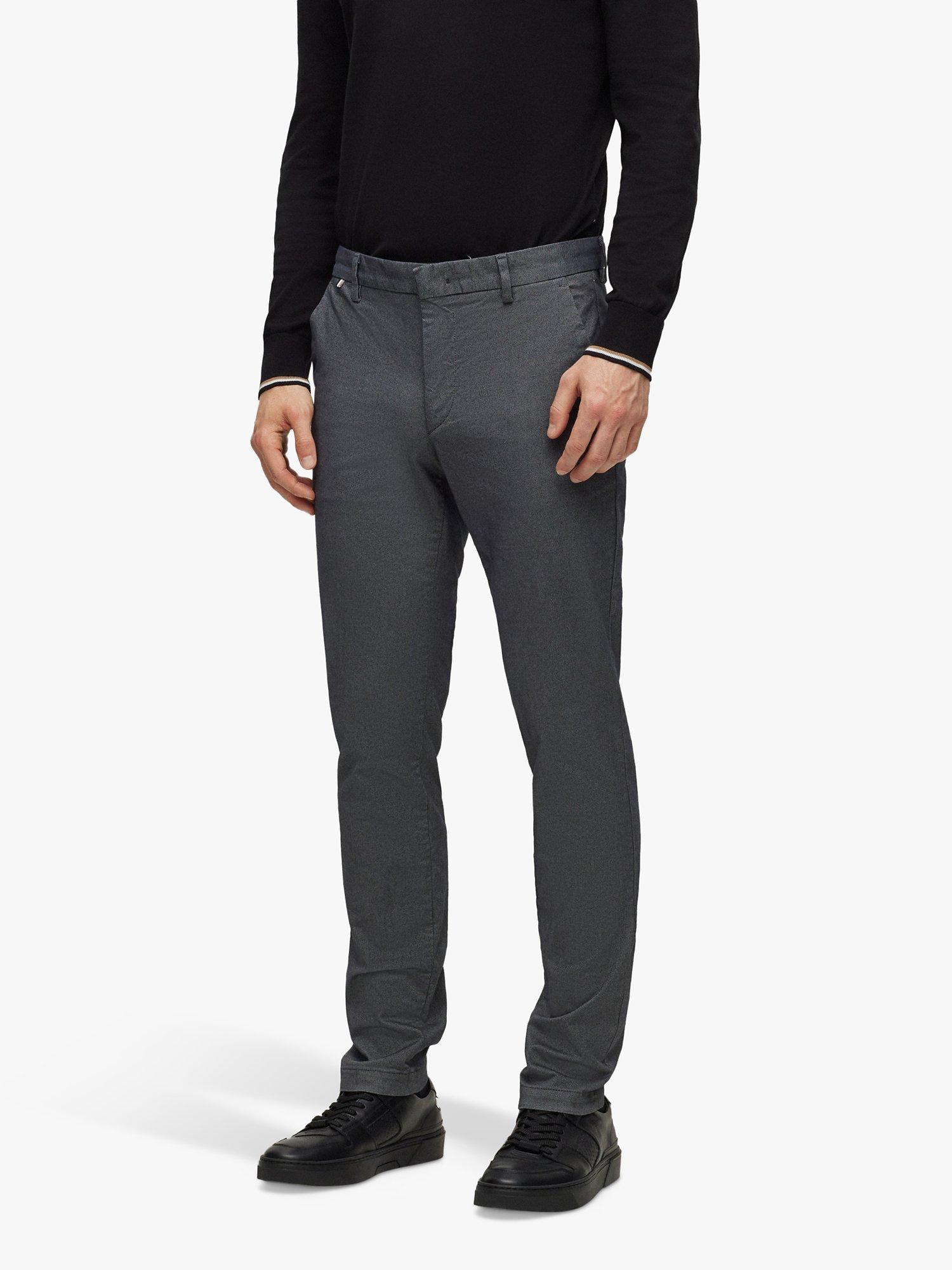 BOSS Kaito Slim Fit Trousers, Silver