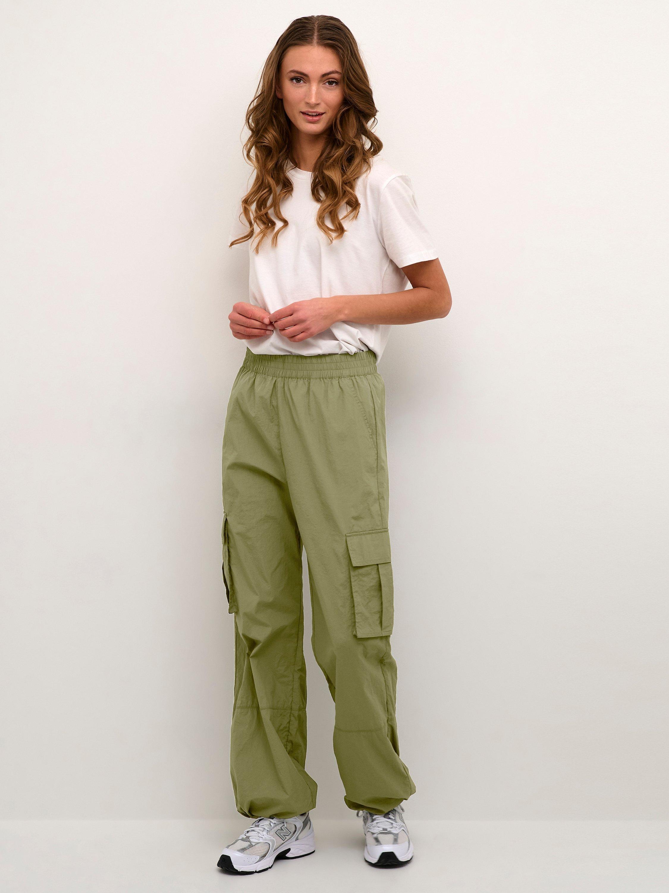 KAFFE Marie Cargo Trousers, Grape Leaf, 12