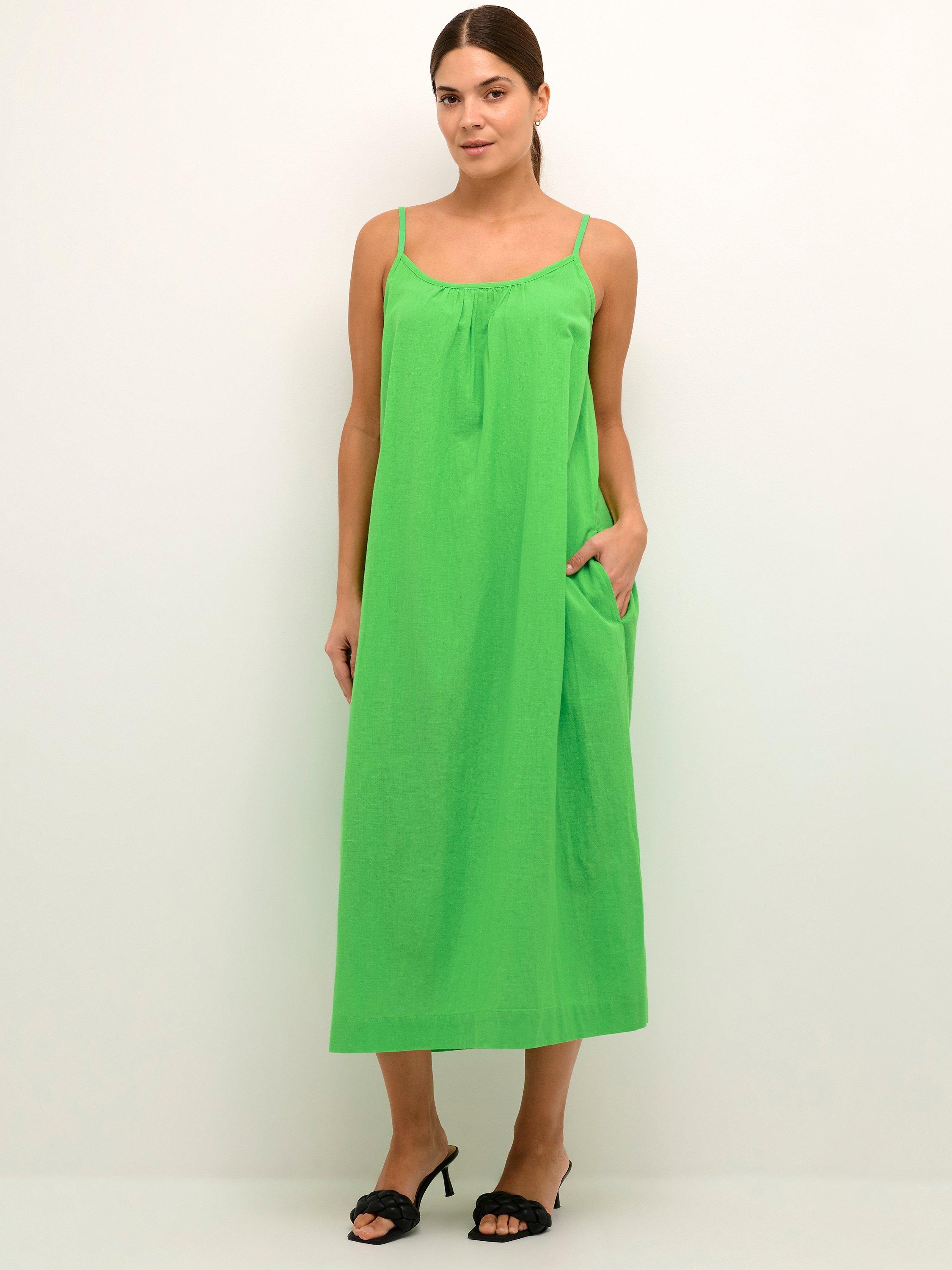 KAFFE Majse Strap Dress, Poison Green, 10