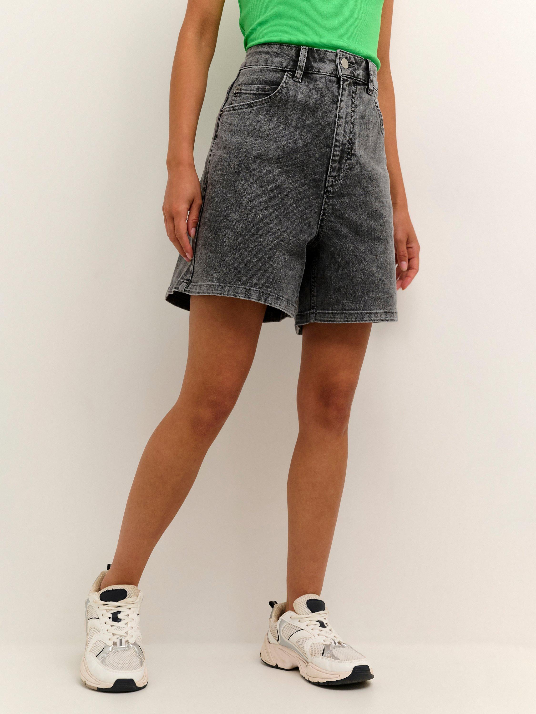 KAFFE Selna Denim Shorts, Black Washed, 8