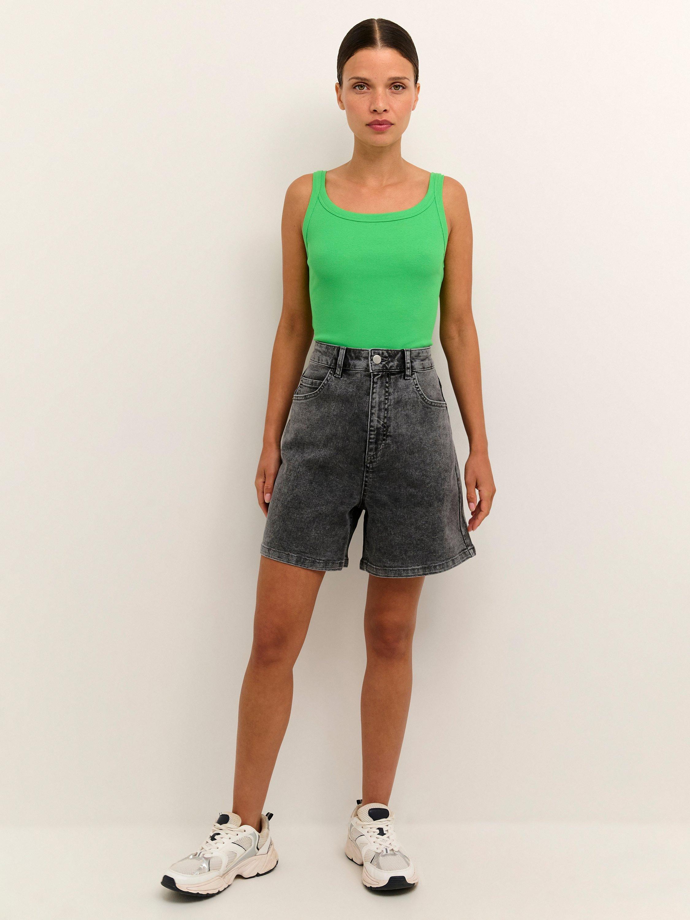 KAFFE Selna Denim Shorts, Black Washed, 8
