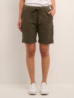 KAFFE Naya Elasticated Shorts, Khaki, Grape Leaf