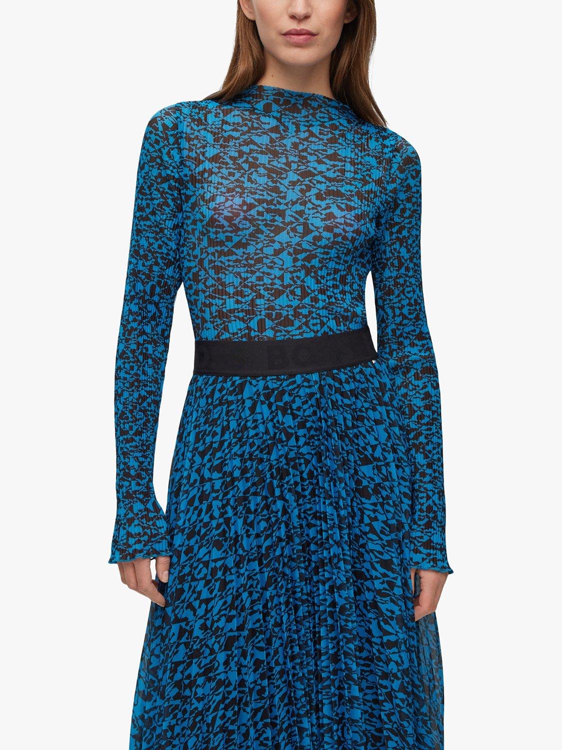 HUGO BOSS Esami Abstract Plisse Top, Open Miscellaneous