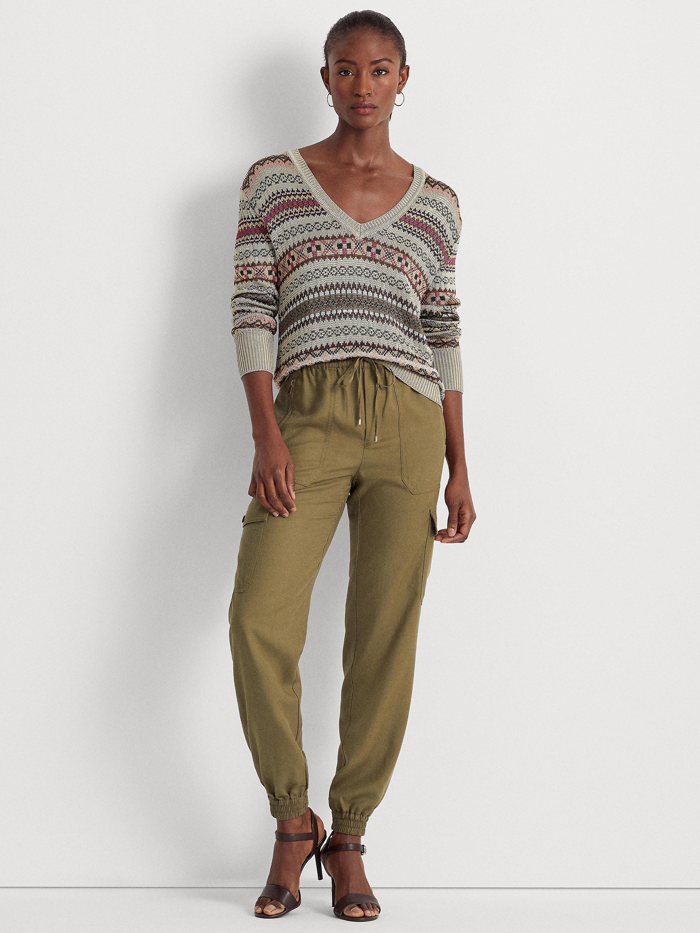 Lauren Ralph Lauren Mini Claire Fair Isle V-Neck Jumper, Multi