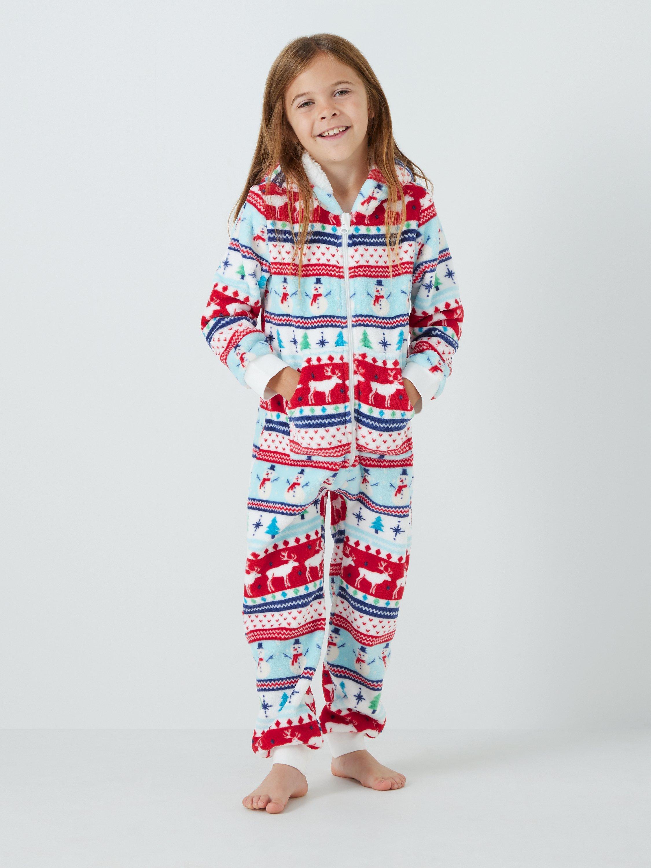 John Lewis Kids' Fair Isle Fleece Onesie, Multi
