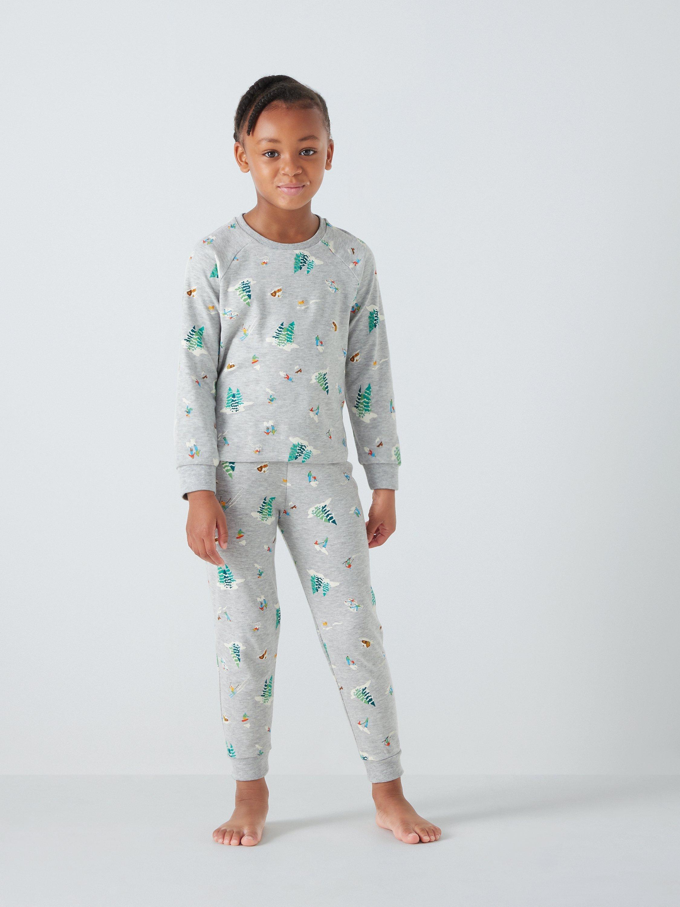 John Lewis Kids' Family Ski Pyjamas, Grey