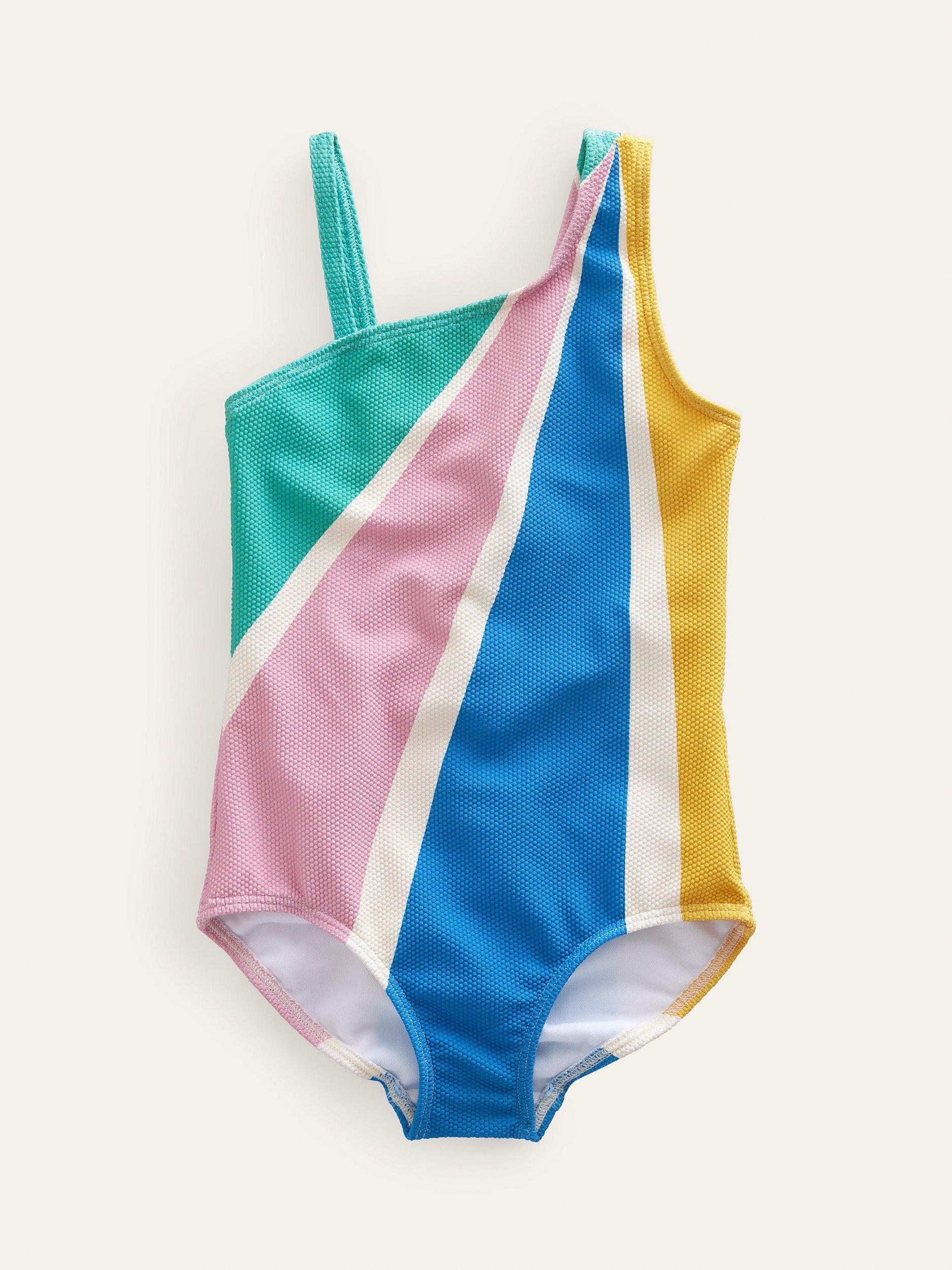 Mini Boden Kids' Pastel Sunray Swimsuit, Multi
