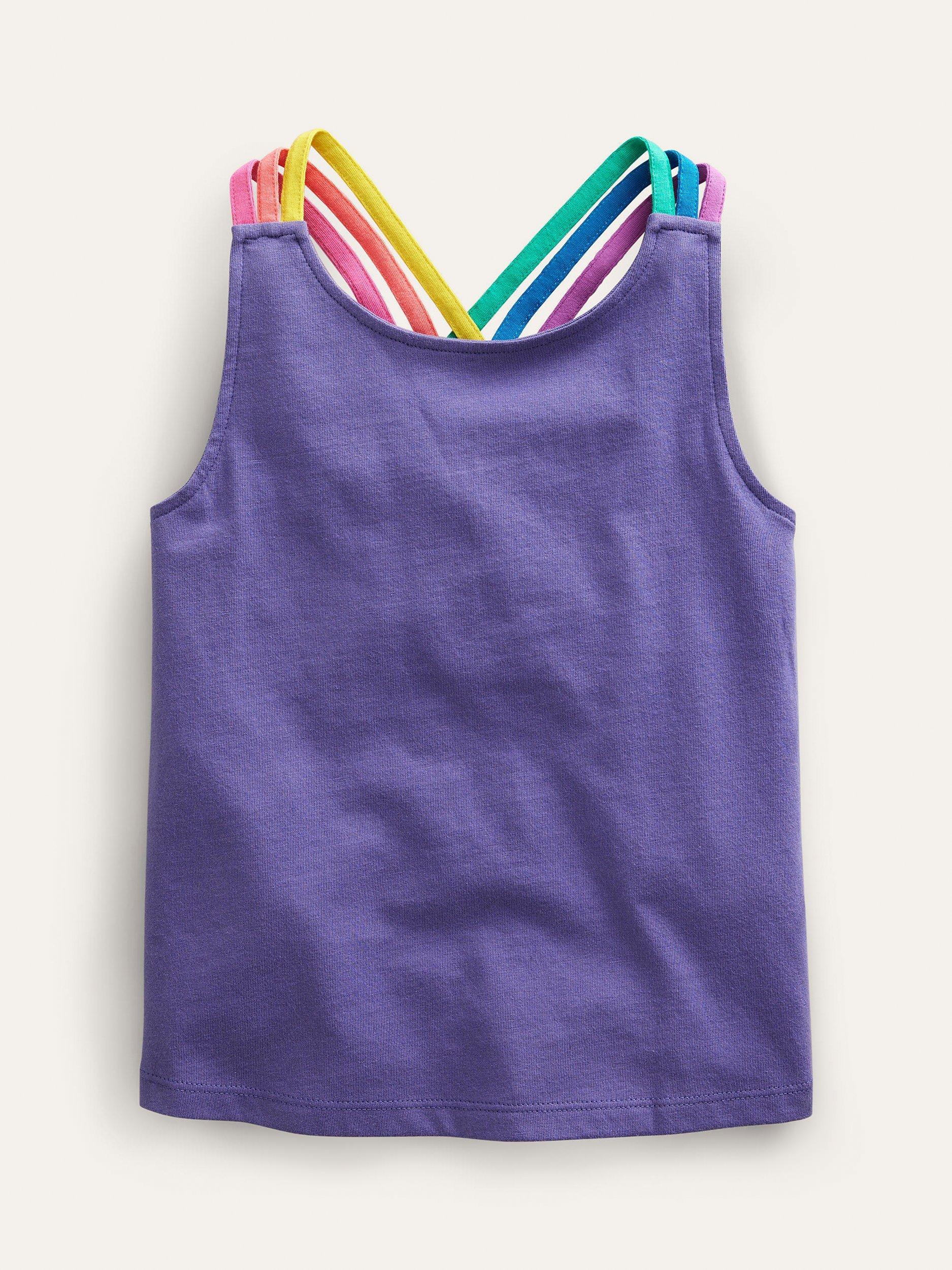 Mini Boden Kids' Cross-Back Vest, Soft Starboard Blue