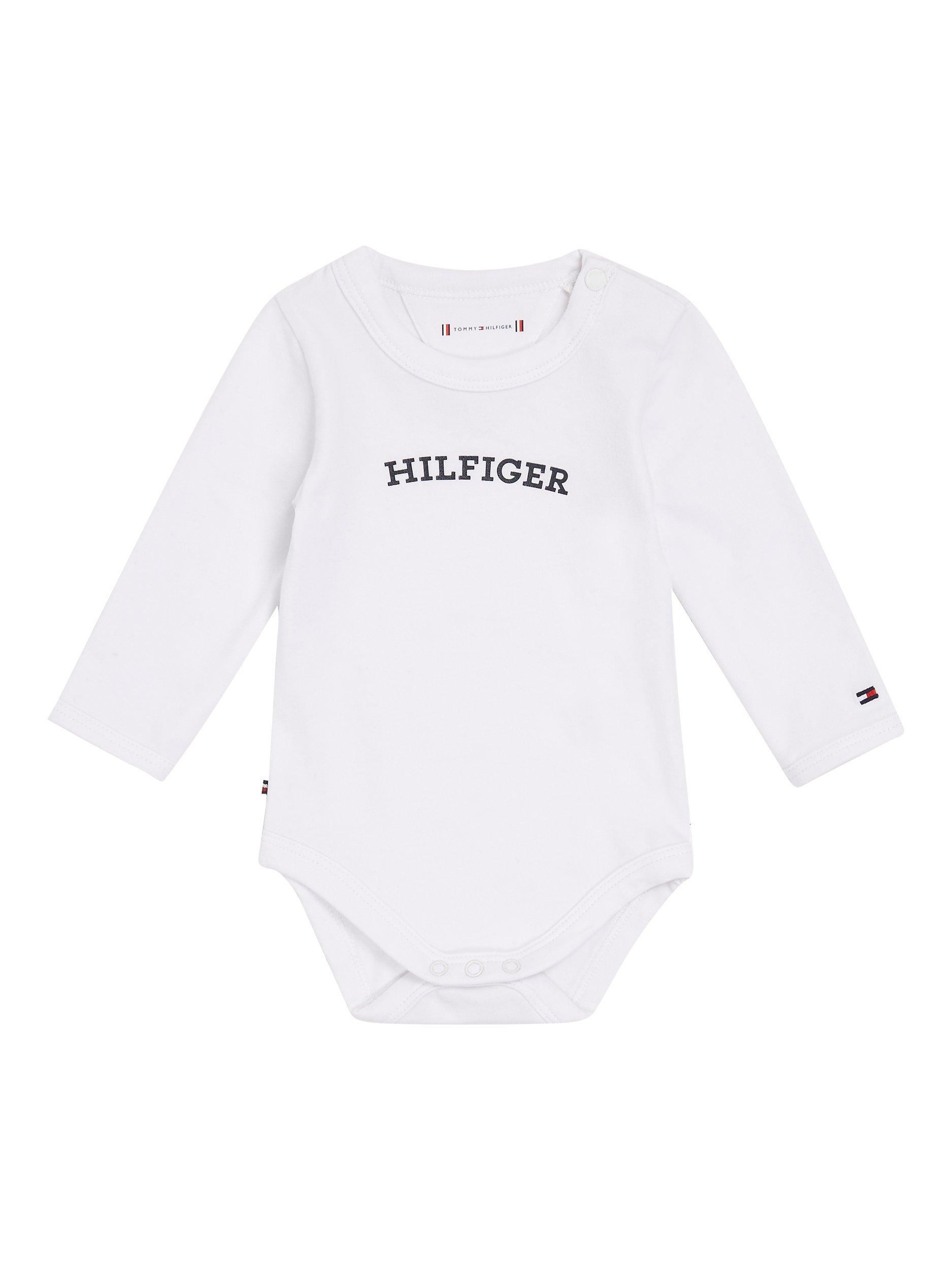 Tommy Hilfiger Baby Monotype Logo Bodysuit, White