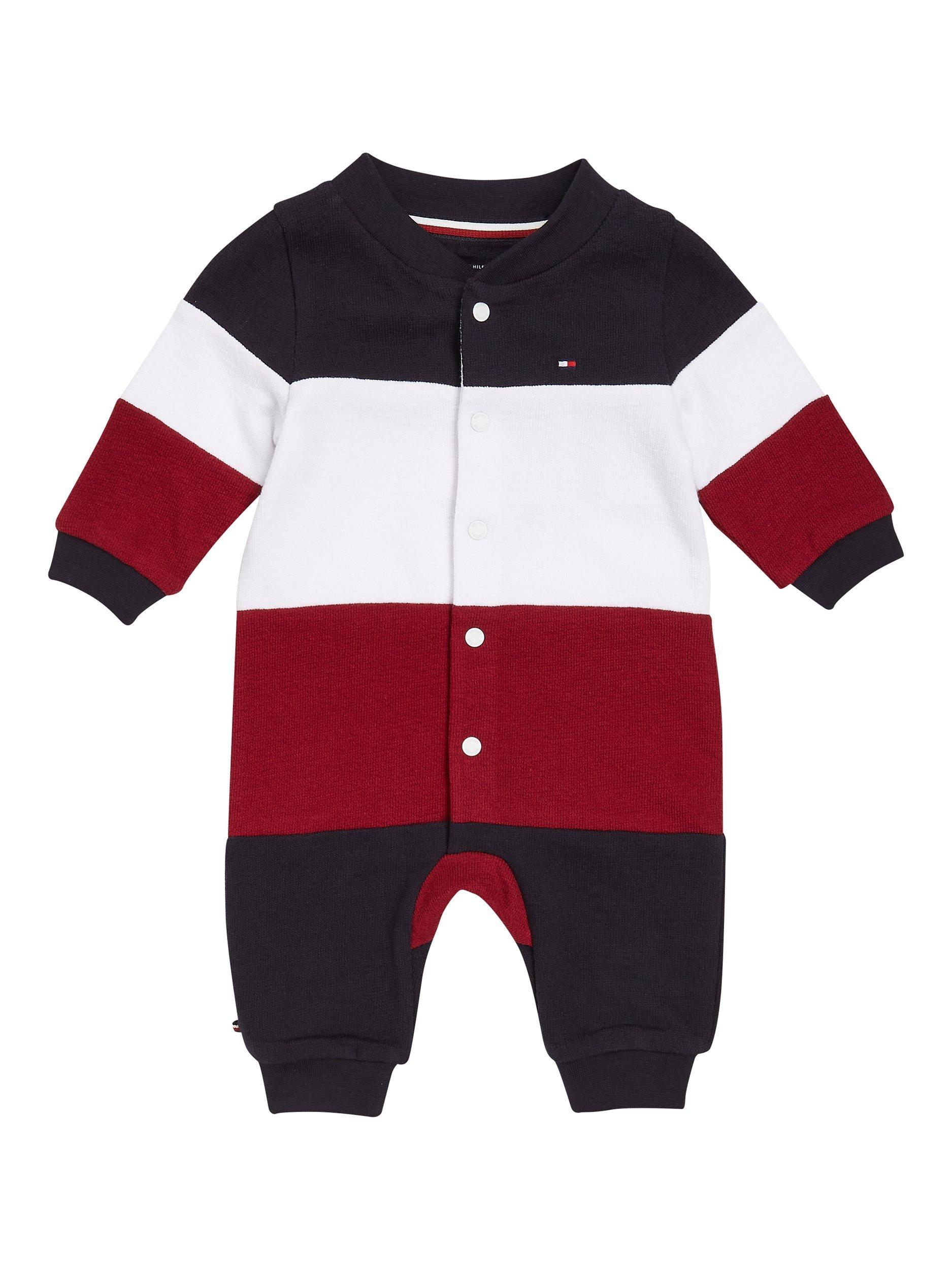 Tommy Hilfiger Baby Colour Block Coverall Bodysuit, Desert Sky
