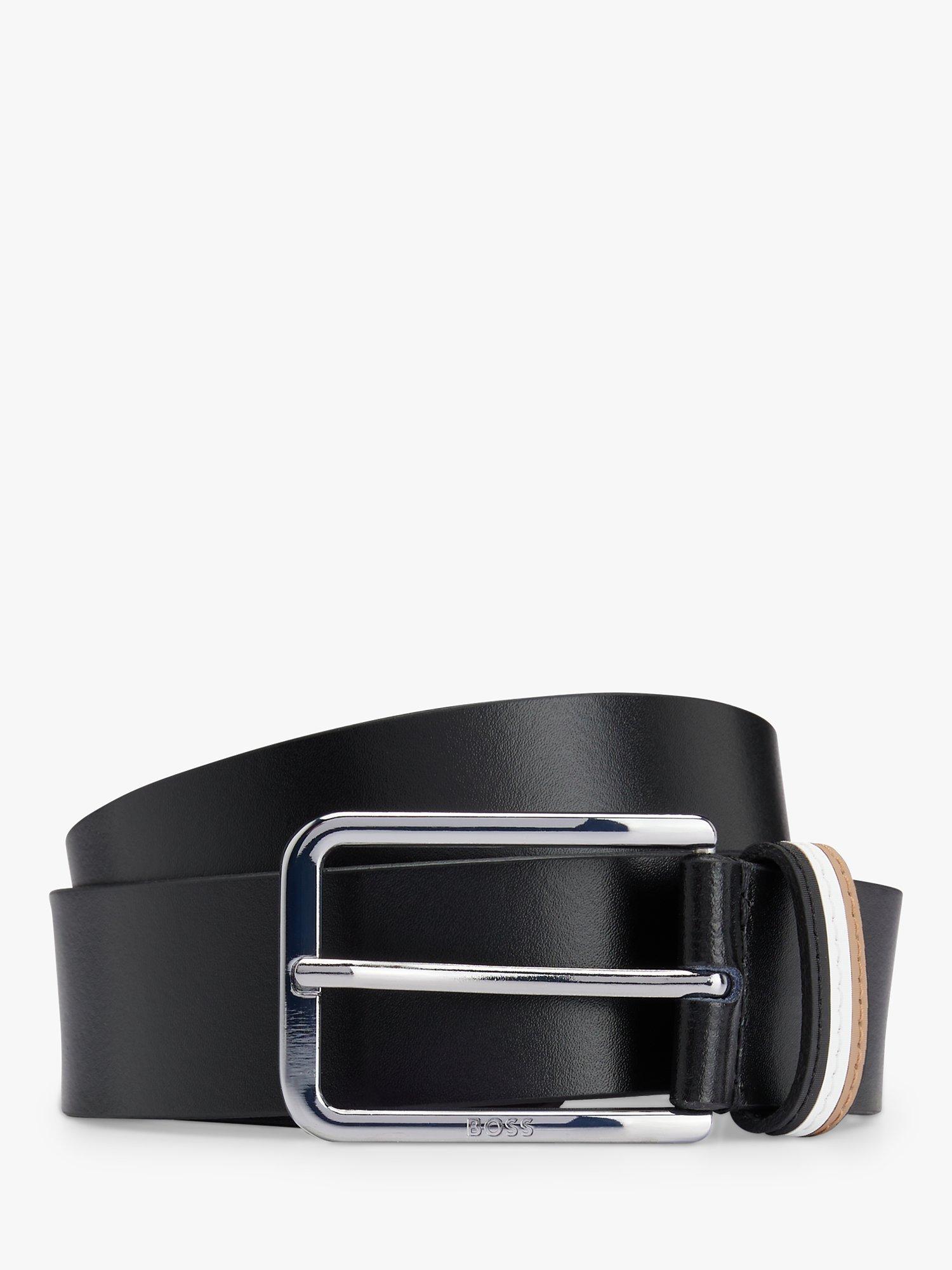 BOSS Calis Leather Belt, Black