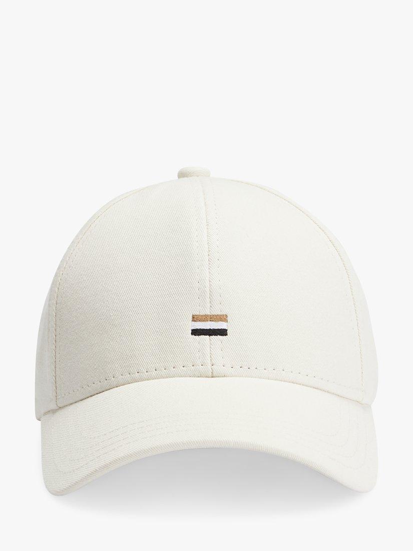 HUGO BOSS Zed Flag Embroidered Baseball Cotton Cap, Open White