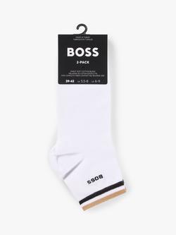 BOSS Stripe Logo Trainer Socks - view 2, White