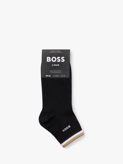 BOSS Stripe Logo Trainer Socks - view 2, Black