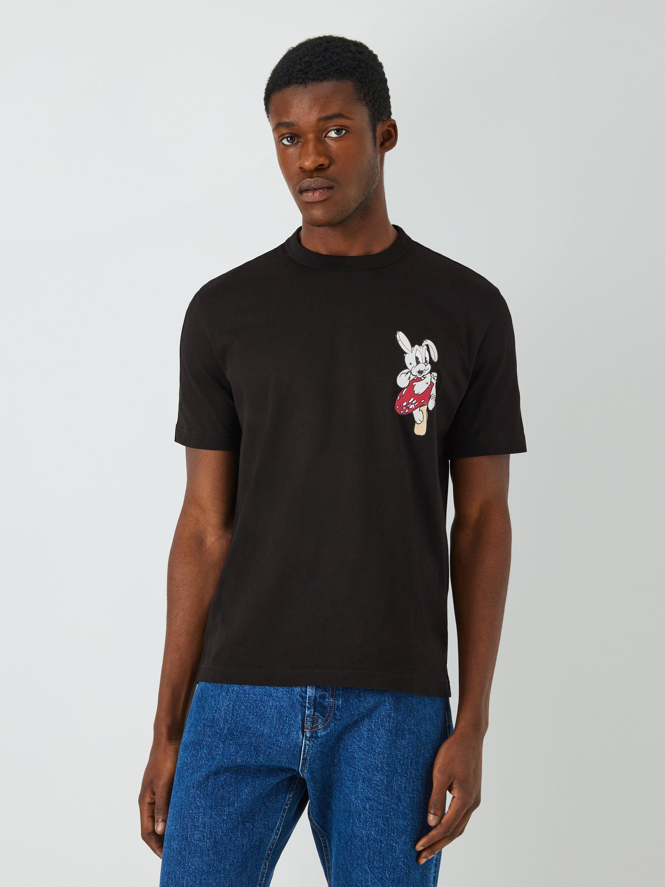 Paul Smith Rabbit Logo Organic Cotton T-Shirt, Black
