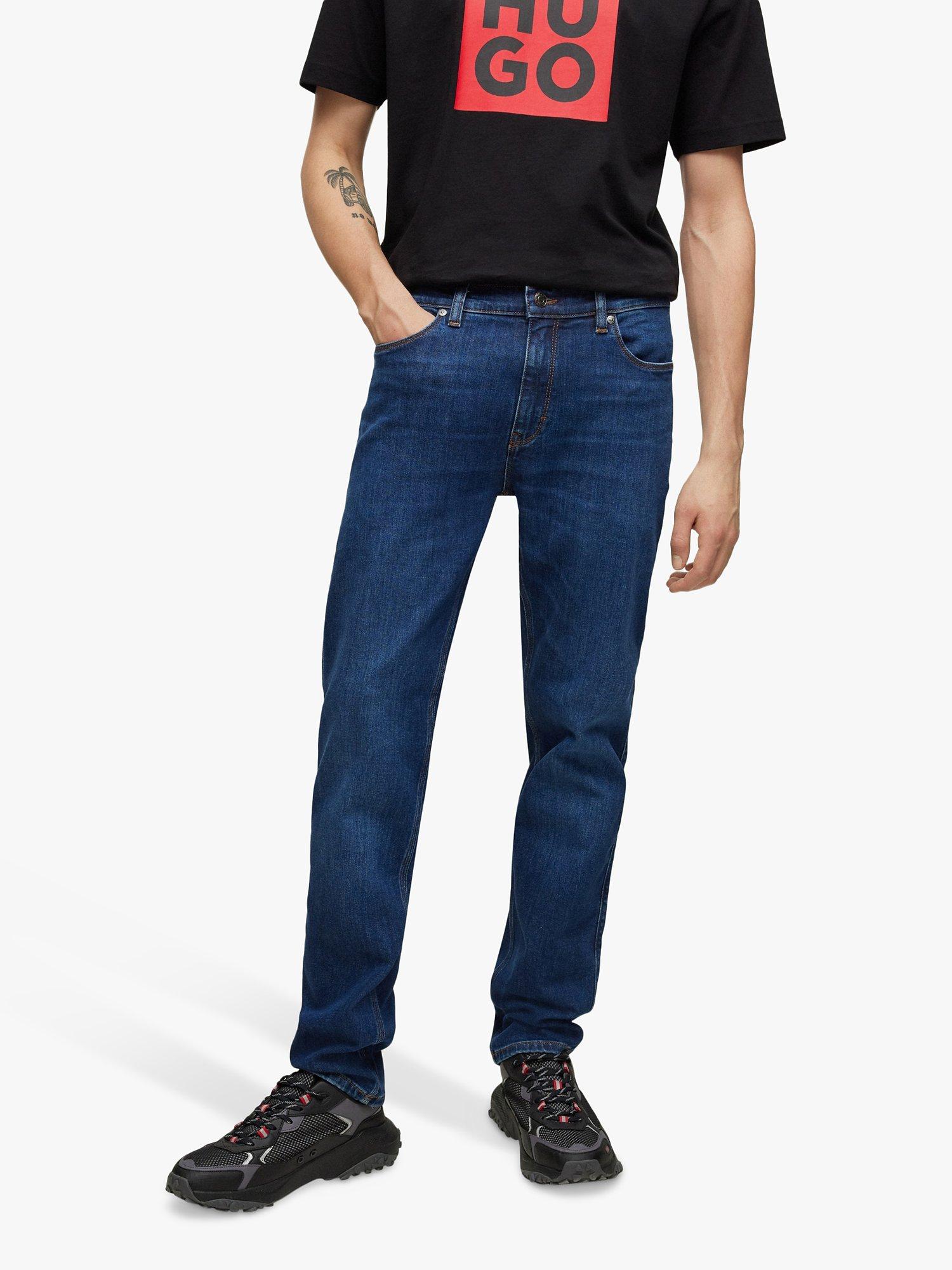 HUGO Comfort Stretch Slim Jeans, Dark Blue