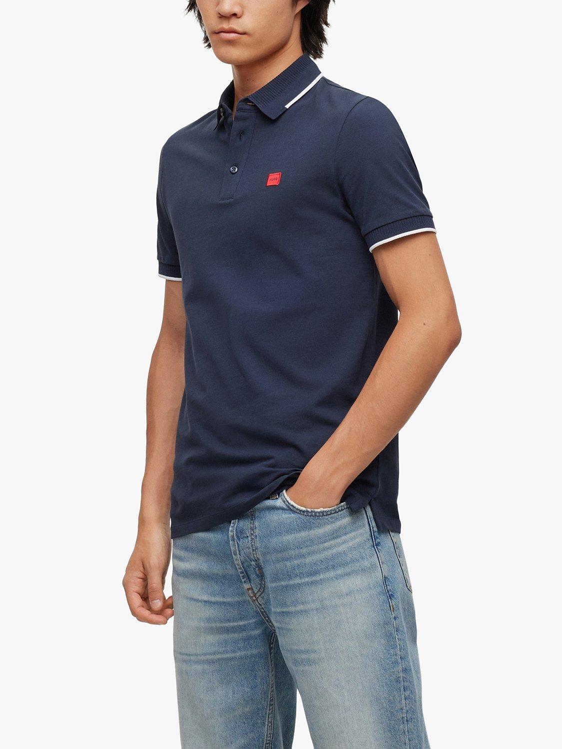 HUGO Deresino 232 Slim Fit Polo Shirt, Dark Blue