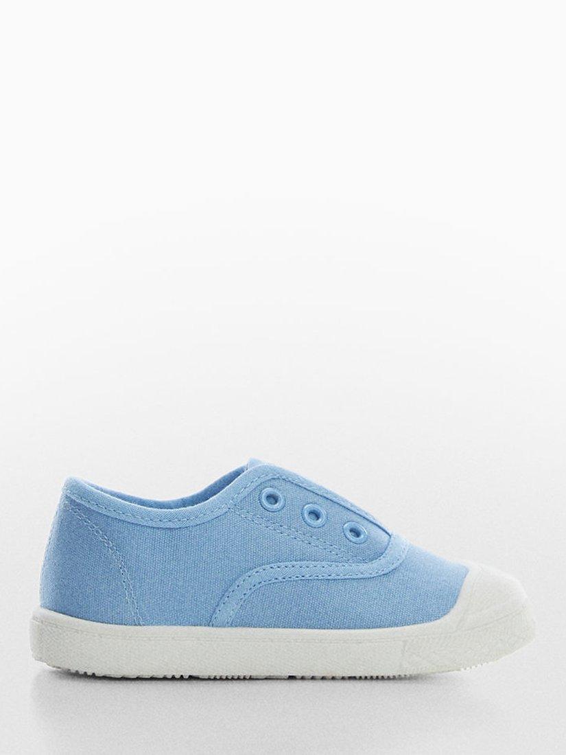 Mango Kids' Betty Canvas Trainers, Aqua