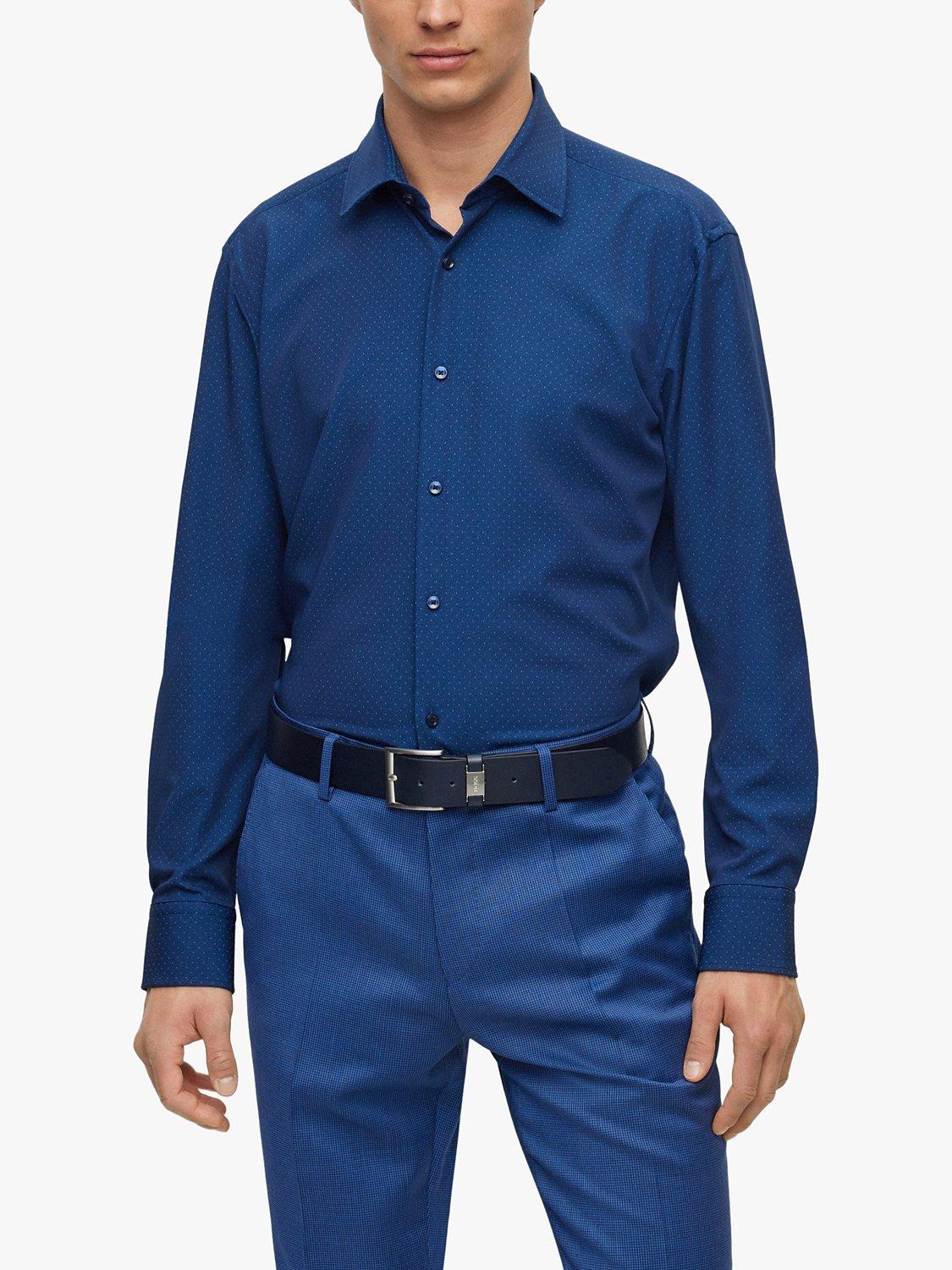 BOSS Kent Regular Fit Long Sleeve Shirt, Blue
