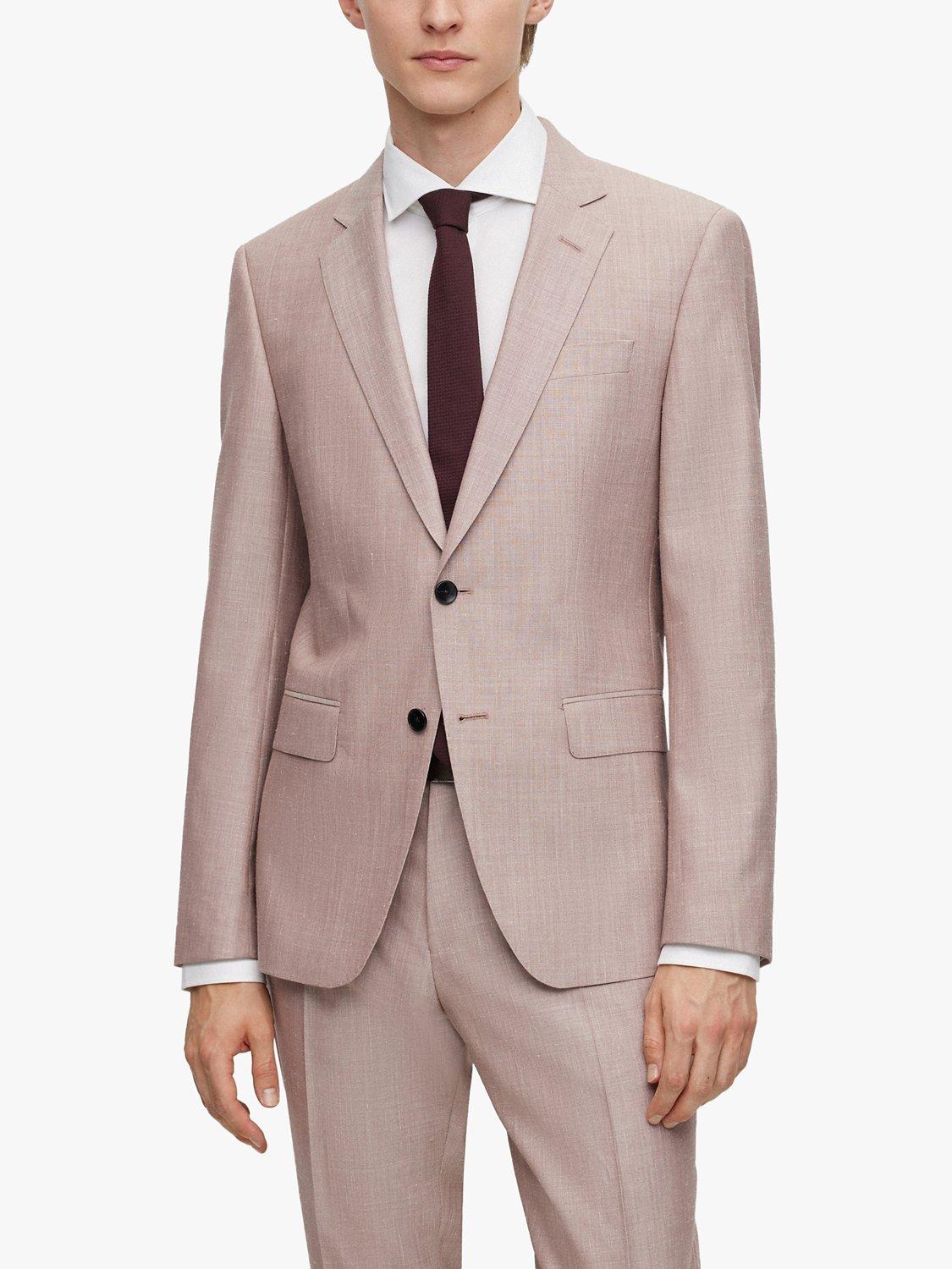 BOSS H-Huge Slim Fit Suit Jacket, Open Pink